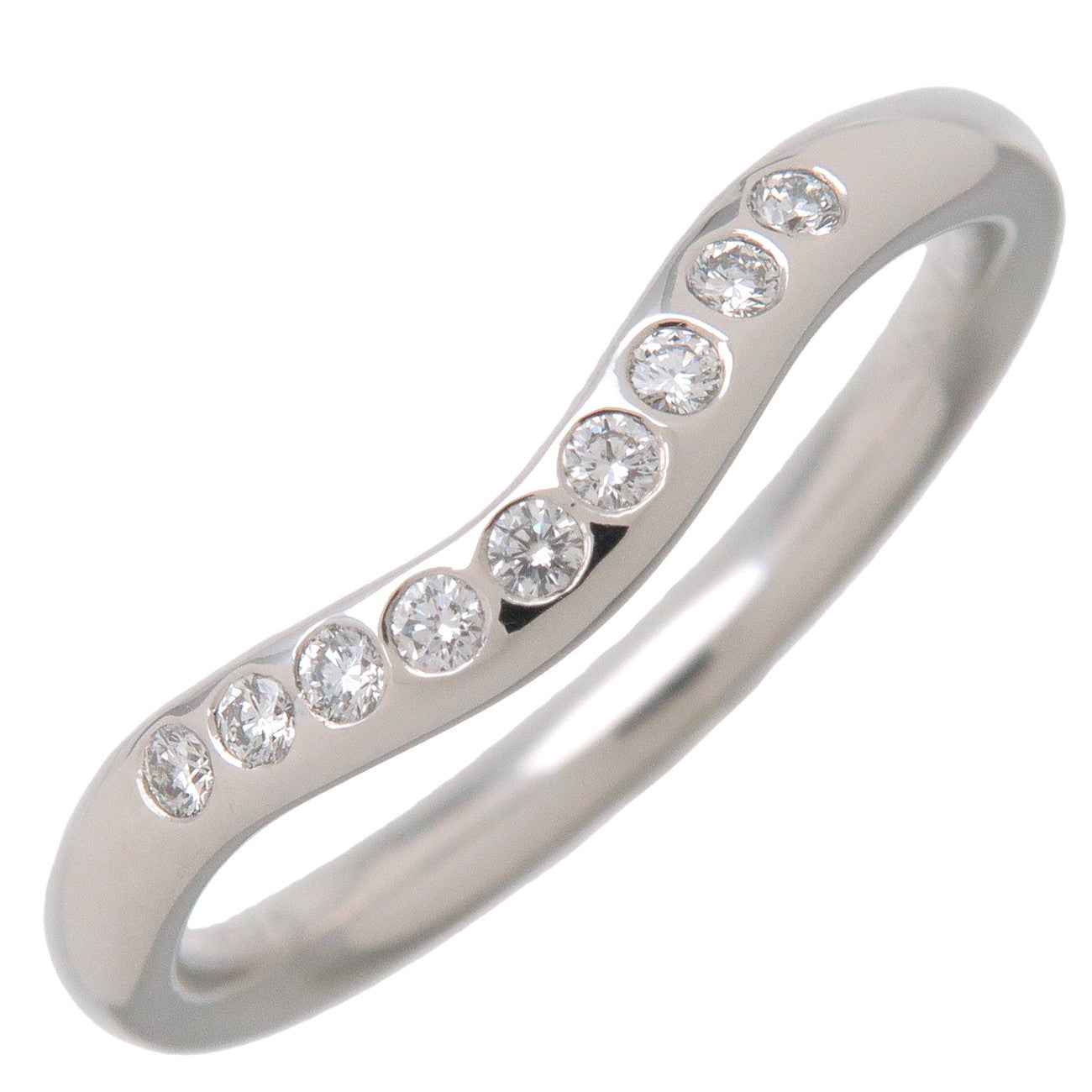 Tiffany&Co.-Curved-Band-9P-Diamond-Ring-Platinum-US4-EU47