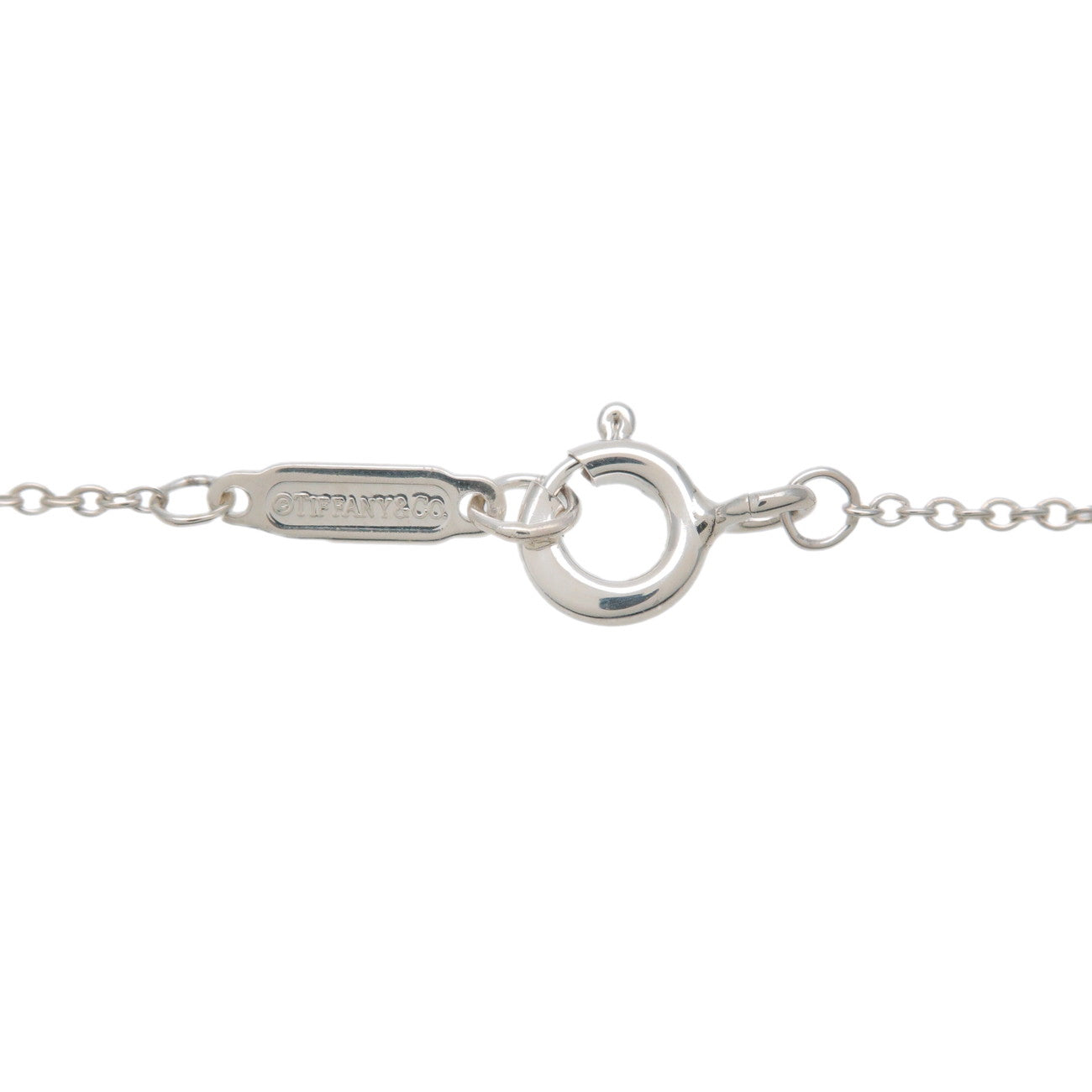 Tiffany&Co. Heart Key Necklace SV925 Silver Blue