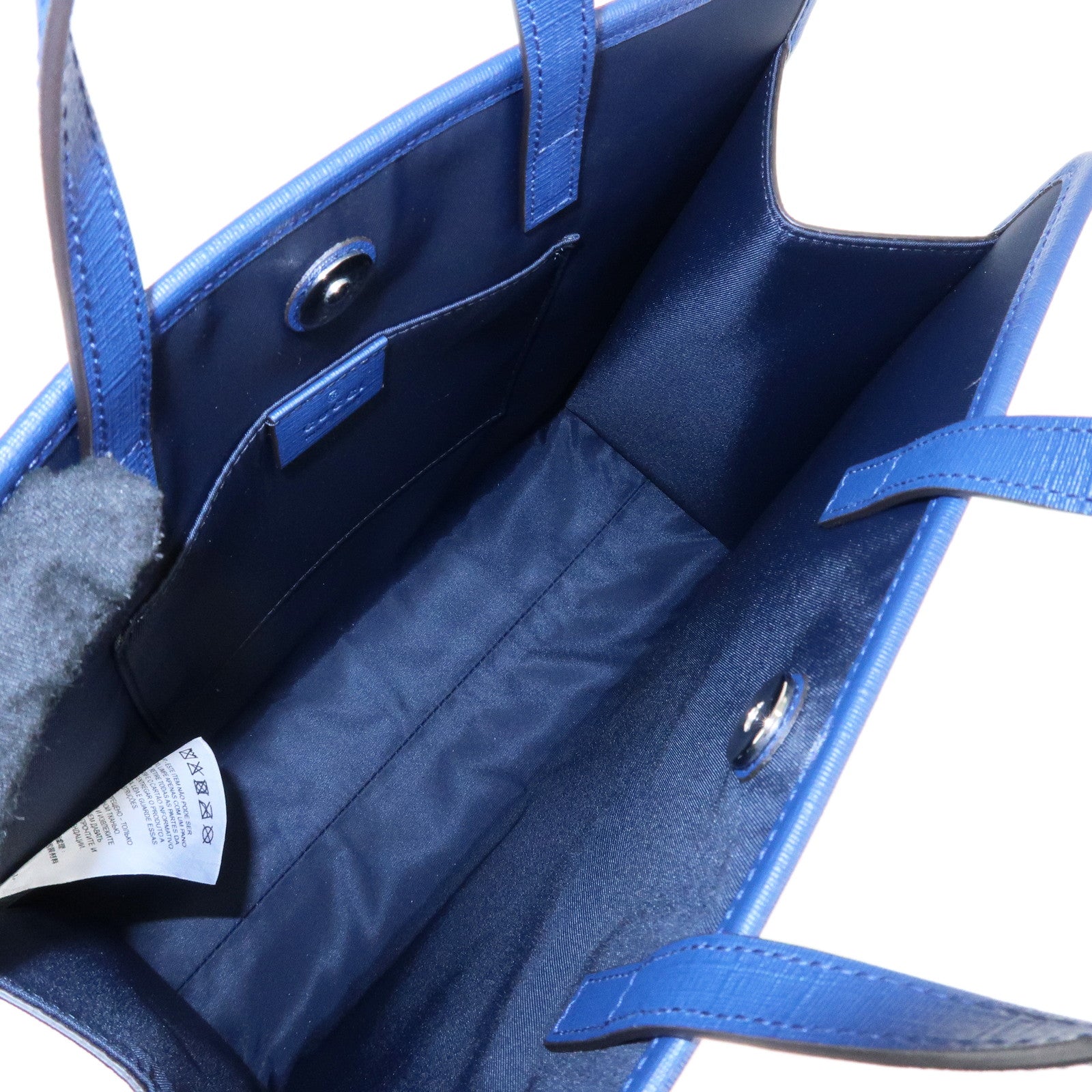 GUCCI Children's GG Supreme Leather Tote Bag Beige Blue 605614 Used