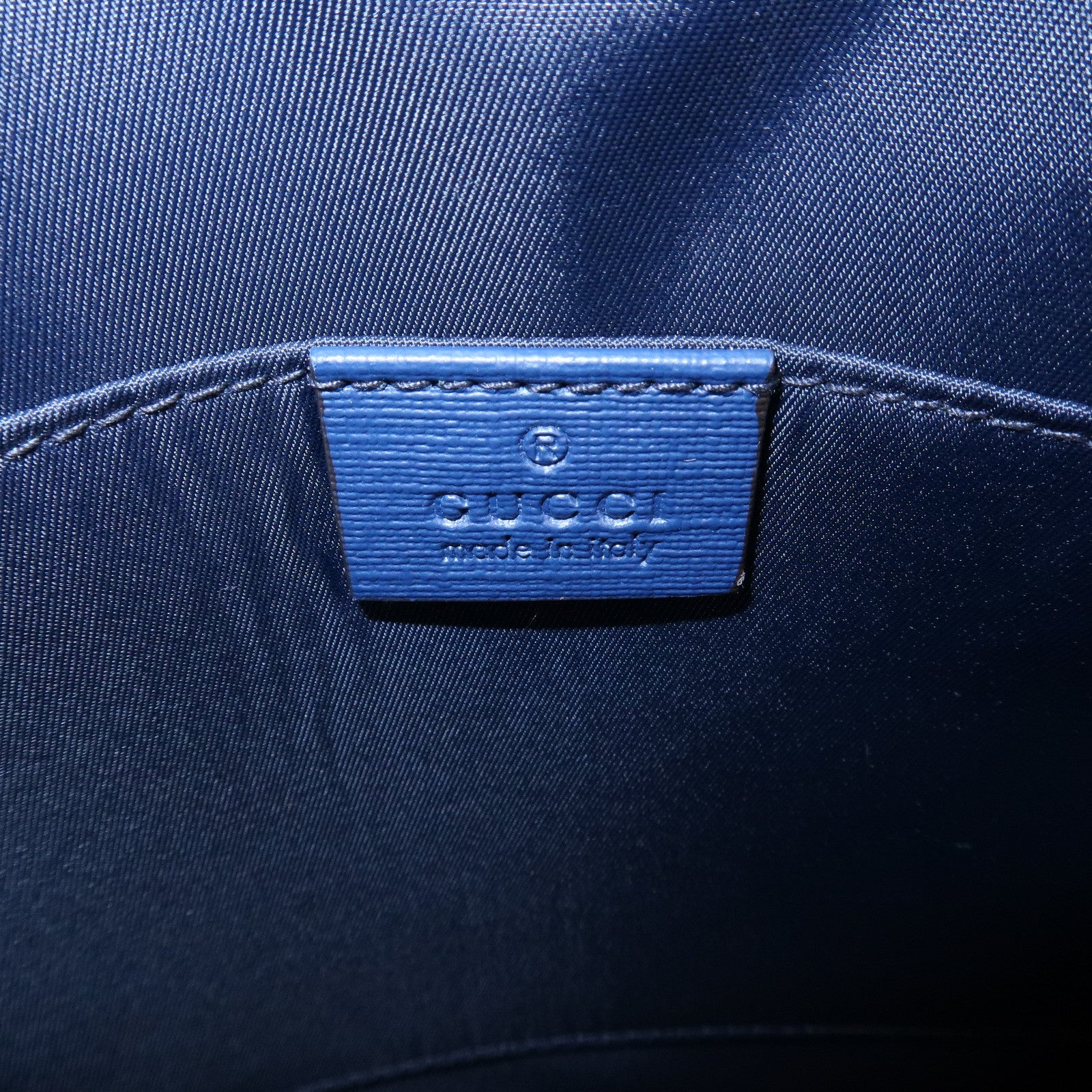 GUCCI Children's GG Supreme Leather Tote Bag Beige Blue 605614 Used