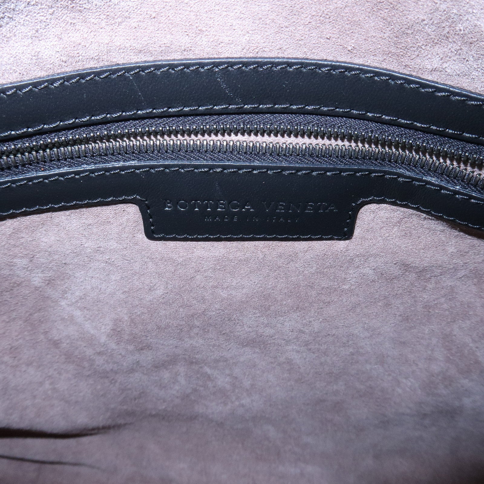 BOTTEGA VENETA HOBO Intrecciato Leather Shoulder Bag Black 115653 Used