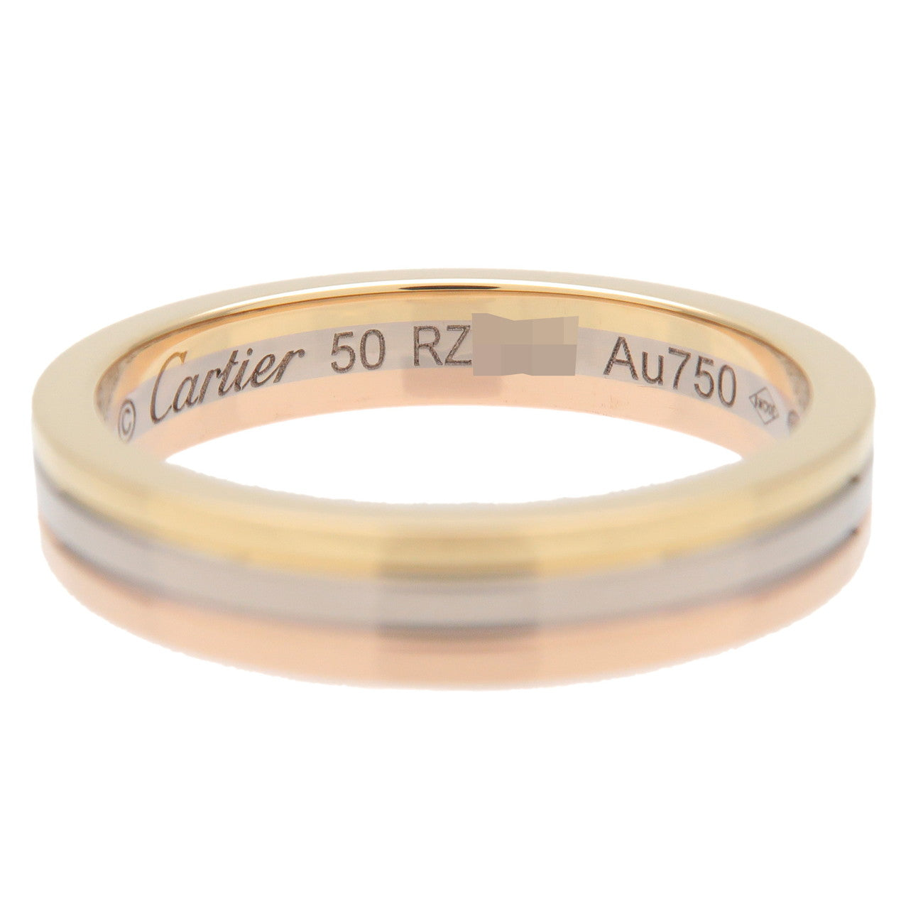 Cartier Vendome Three Color Ring K18 750 YG/WG/PG #50 US5.5 Used