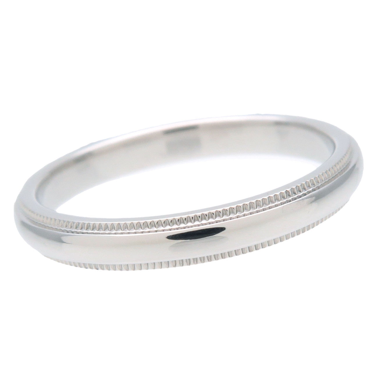 Tiffany&Co. Milgrain Band Ring 3.0mm PT950 Platinum US9 EU59