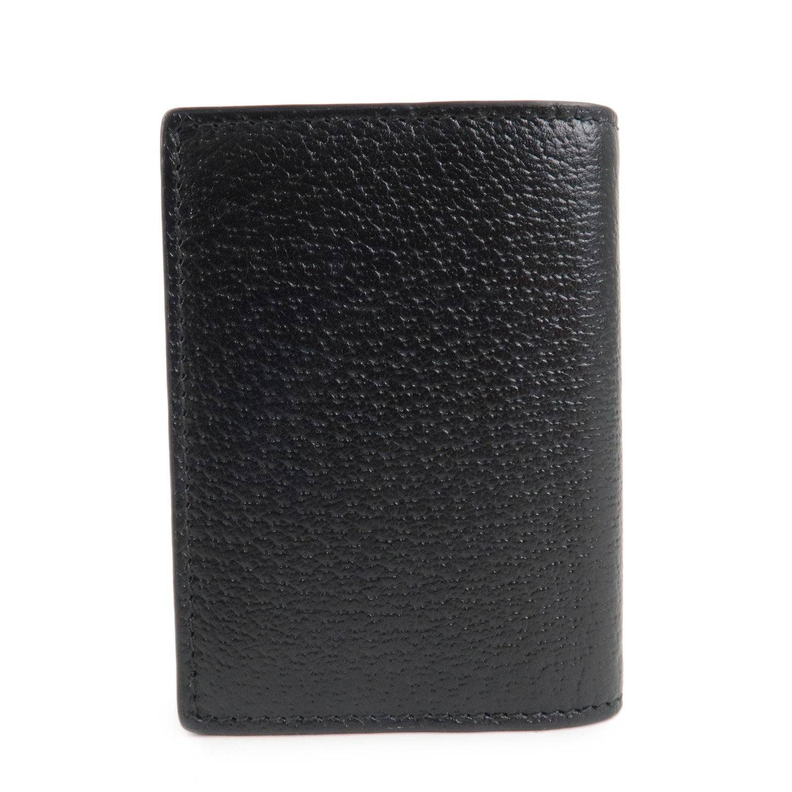 GUCCI GG Marmont Leather Bi-fold Card Case Black 428737