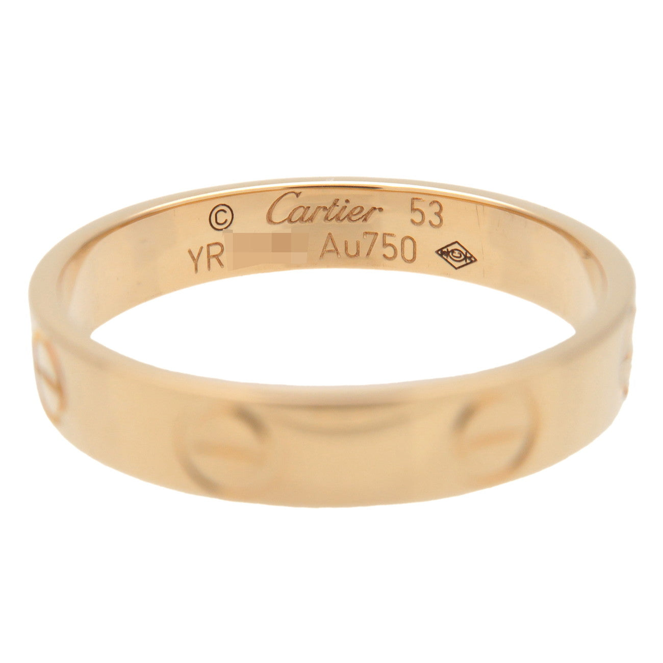 Cartier Mini Love Ring K18YG 750YG Yellow Gold #53 US6.5 EU53