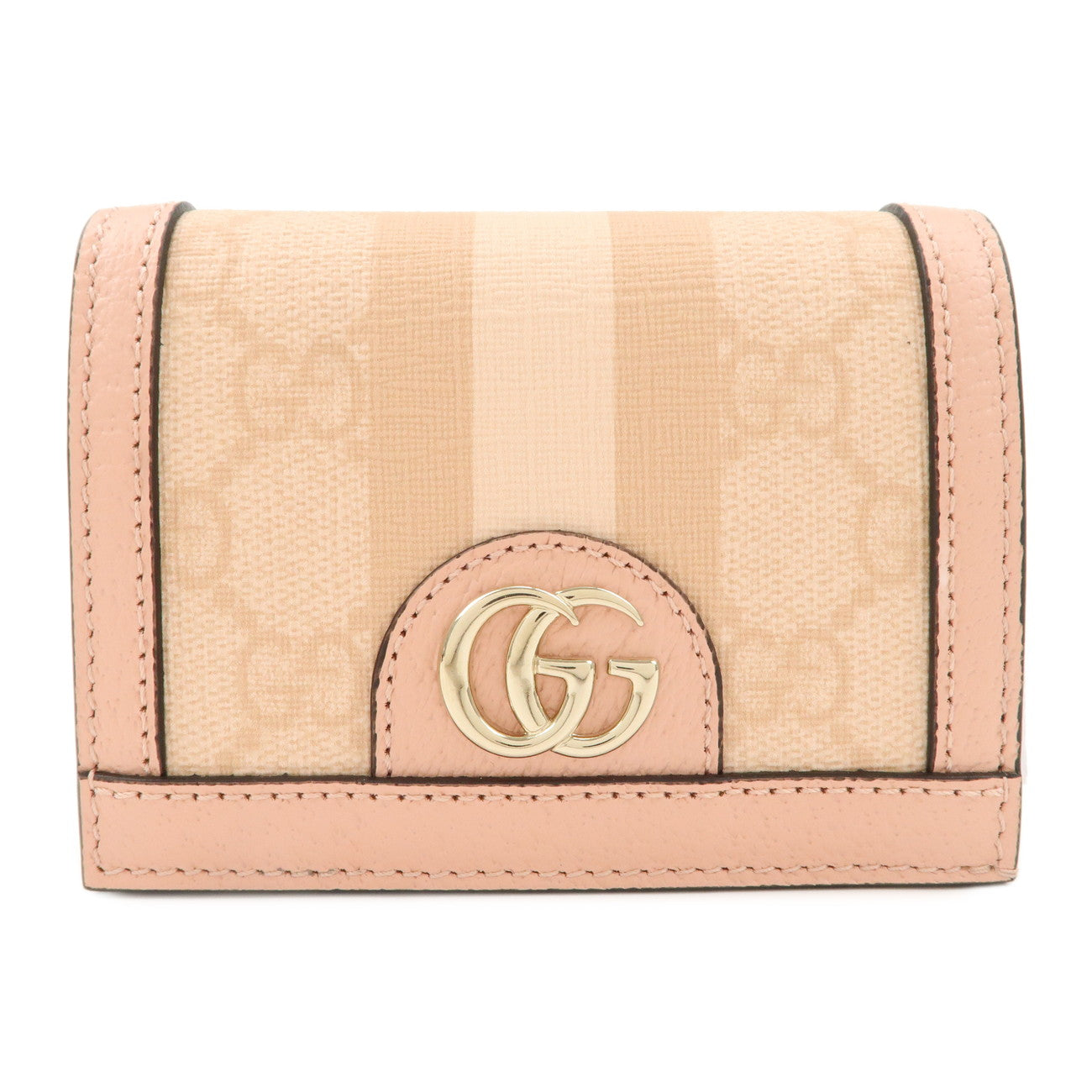 GUCCI-Ophidia-Sherry-GG-Supreme-Leather-Wallet-Pink-523155