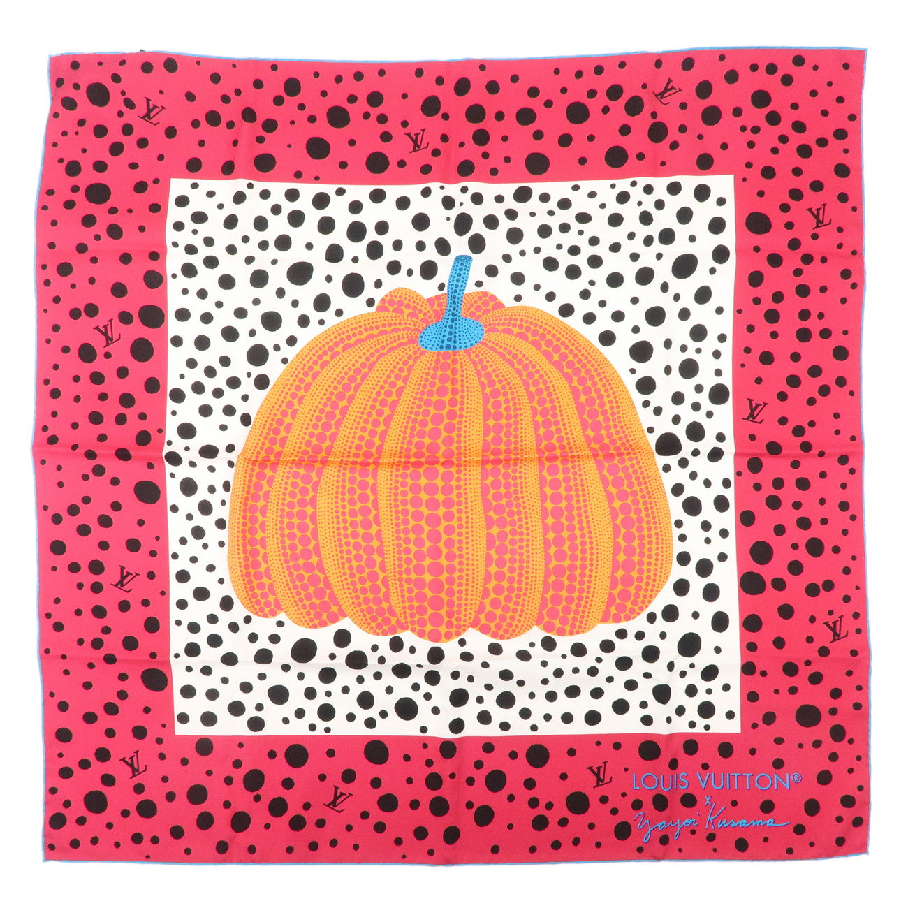 Louis-Vuitton-Yayoi-Kusama-Scarf-Pumpkin-Fuchsia-M78394