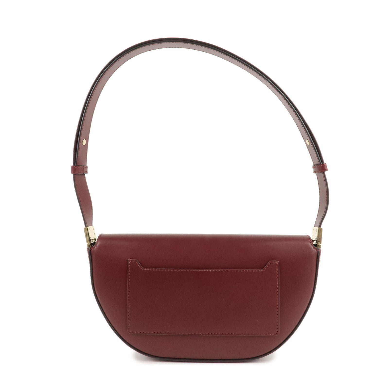 BURBERRY Leather Small Olympia Bag Shoudler Bag Burgundy -