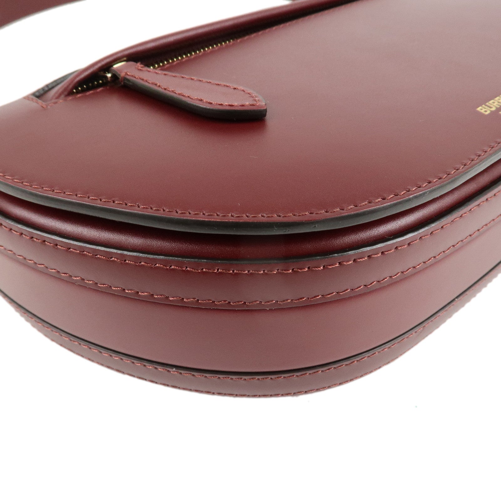 BURBERRY Leather Small Olympia Bag Shoudler Bag Burgundy -