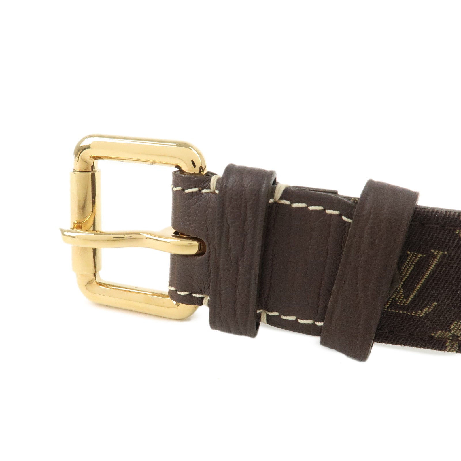 Louis Vuitton Monogram Mini Lin Santule Ebene Belt M6985U