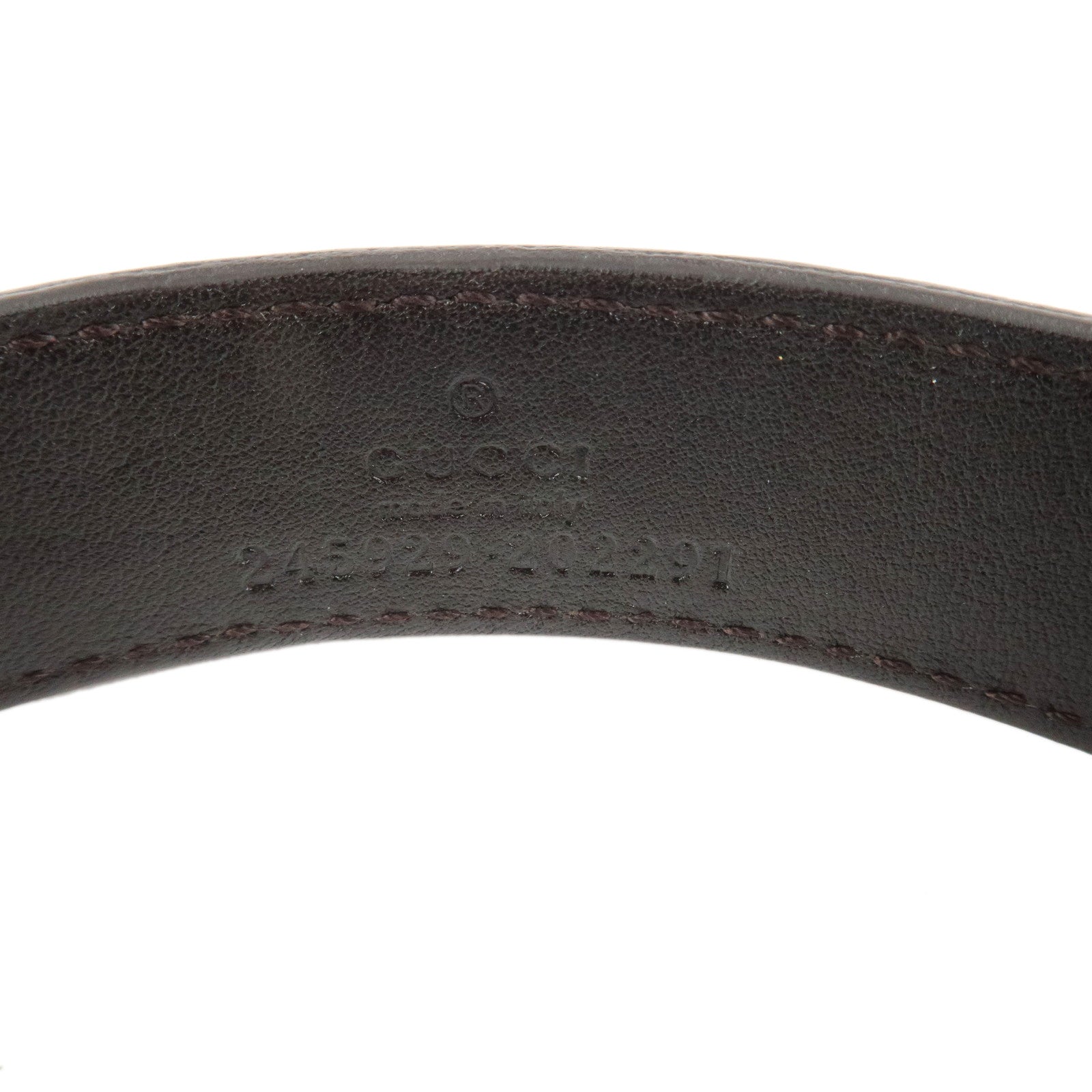 GUCCI Leather Earmuffs Dark Brown 245929 Used