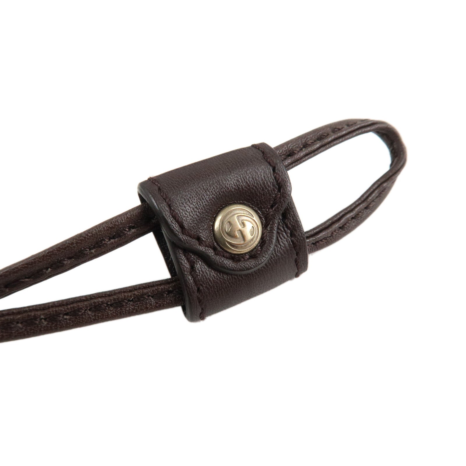 GUCCI Leather Earmuffs Dark Brown 245929 Used