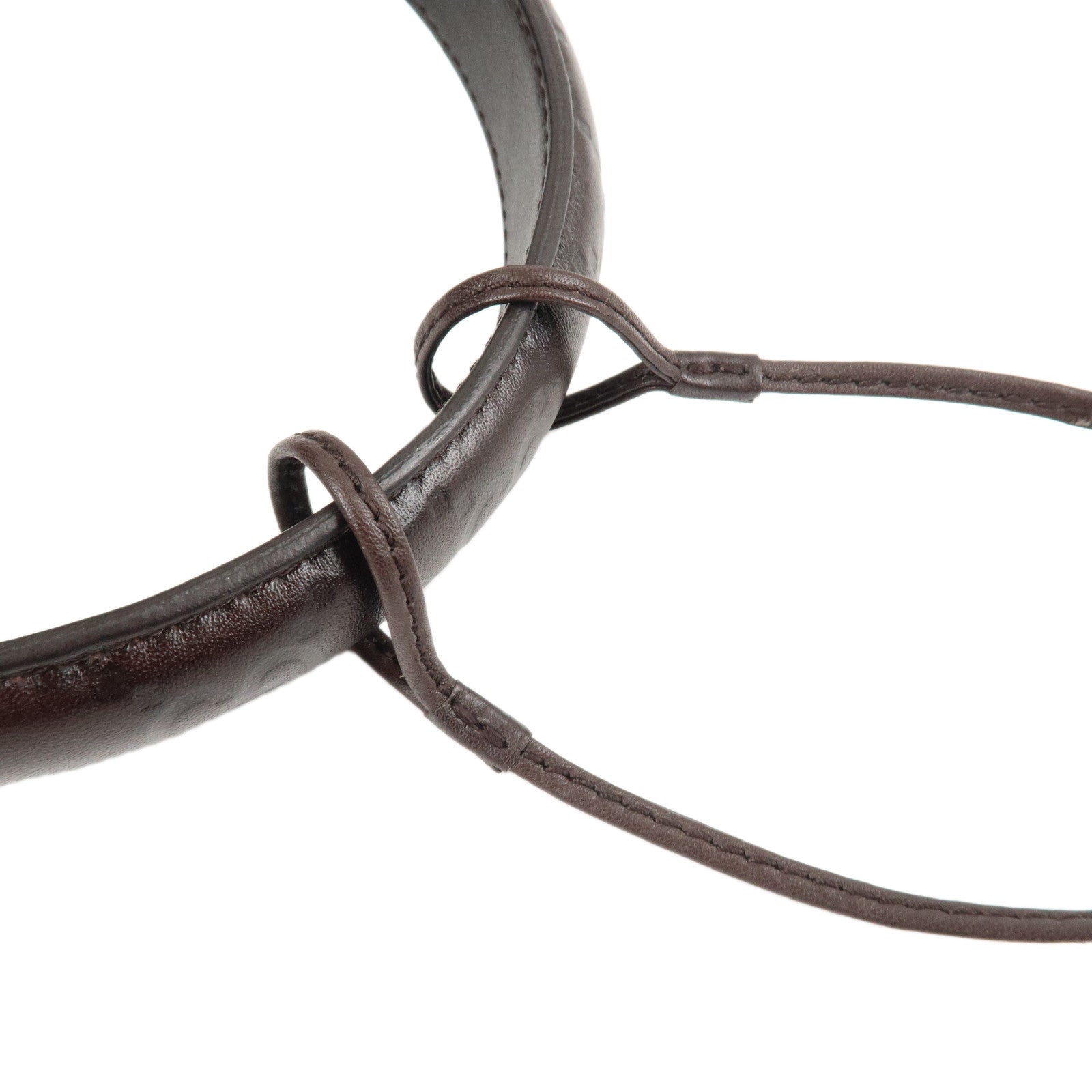 GUCCI Leather Earmuffs Dark Brown 245929 Used