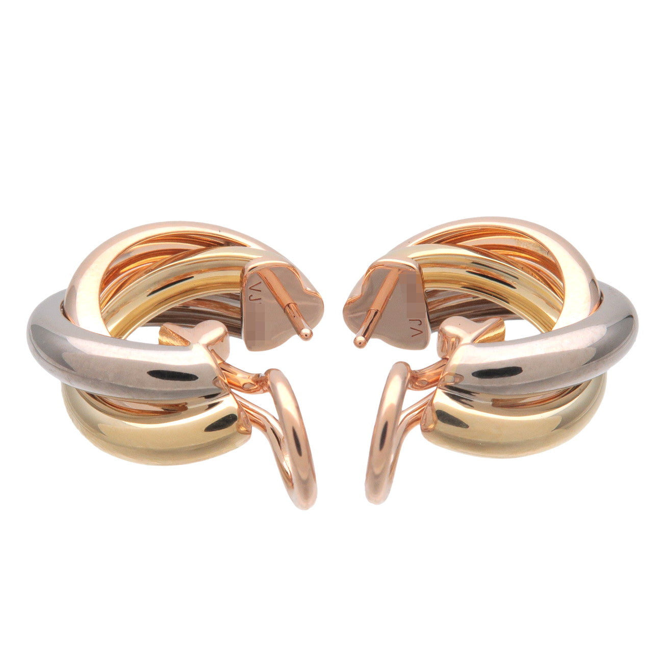 Cartier Trinity Earrings K18 750 Yello/White/Rose Gold