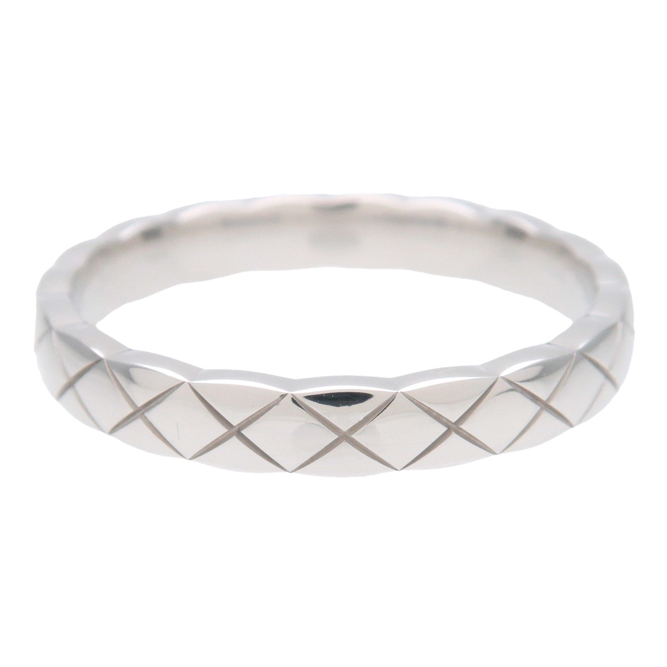 CHANEL COCO Crush Mini Ring K18WG 750WG White Gold #56 US7.5 EU55