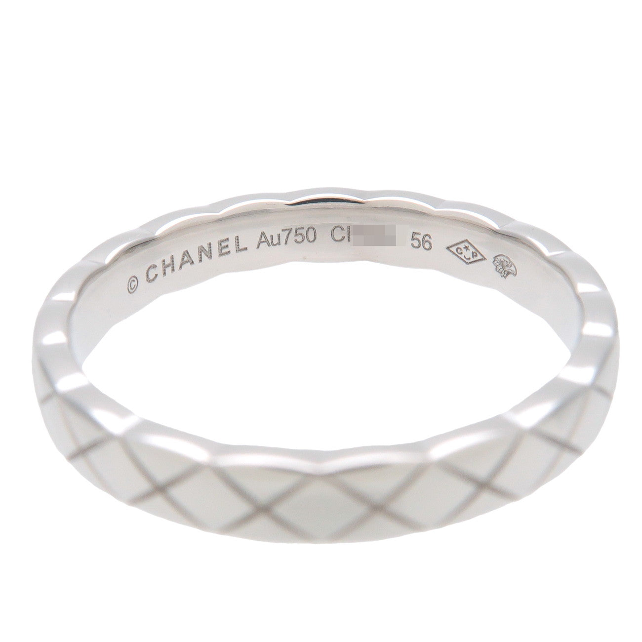 CHANEL COCO Crush Mini Ring K18WG 750WG White Gold #56 US7.5 EU55