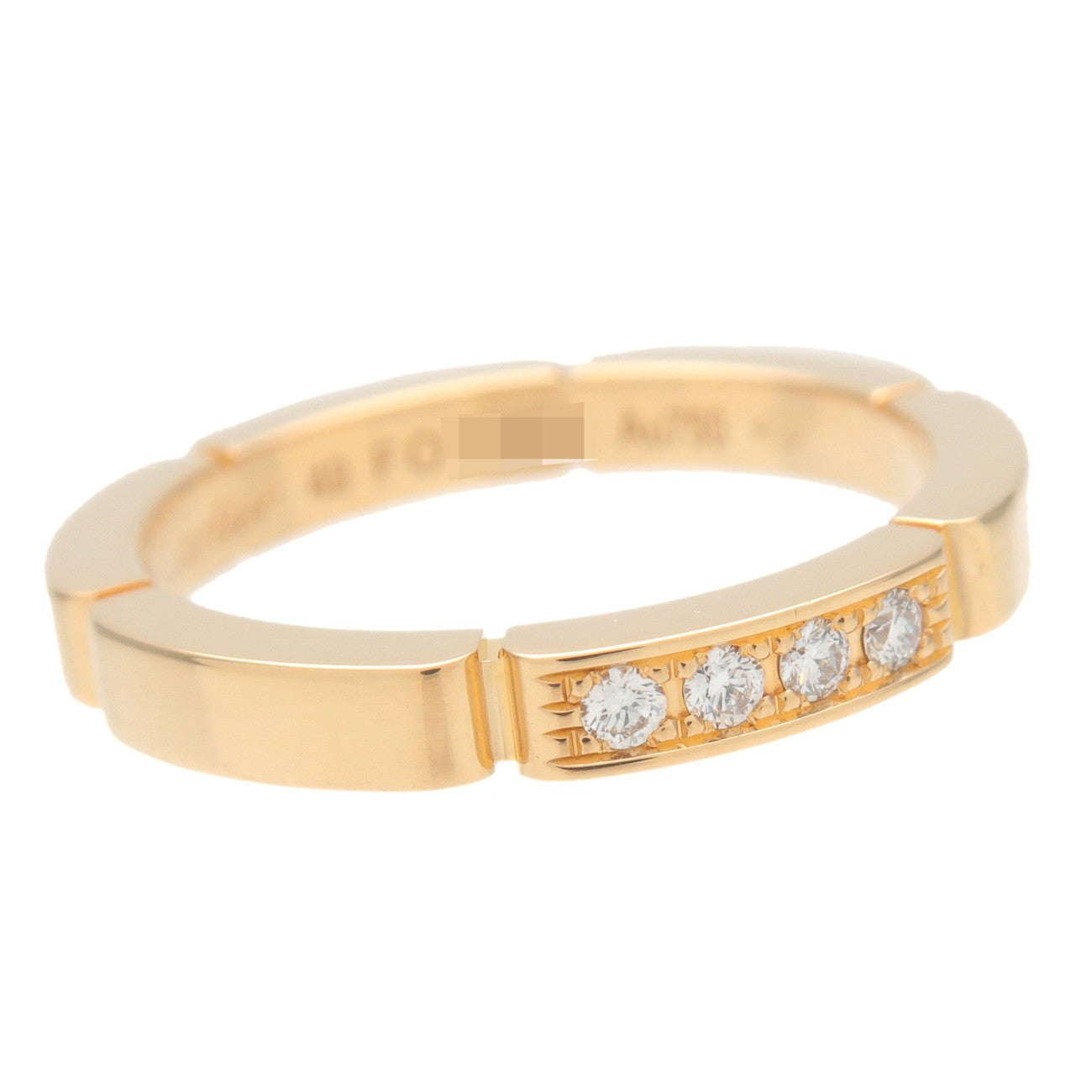 Cartier Maillon Panthere 4P Diamond Ring K18 Yellow Gold #49 US5