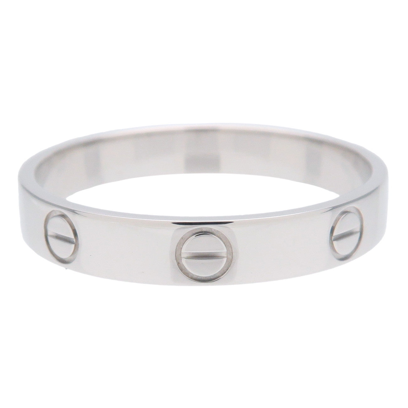 Cartier Mini Love Ring #60 K18WG White Gold US9-9.5 EU59.5 HK20.5 Used