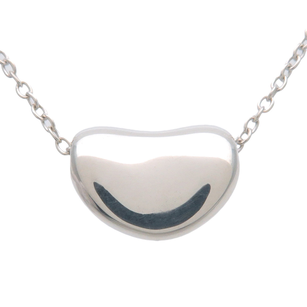 Tiffany&Co.-Bean-Necklace-Small-Size-Charm-SV925-Silver