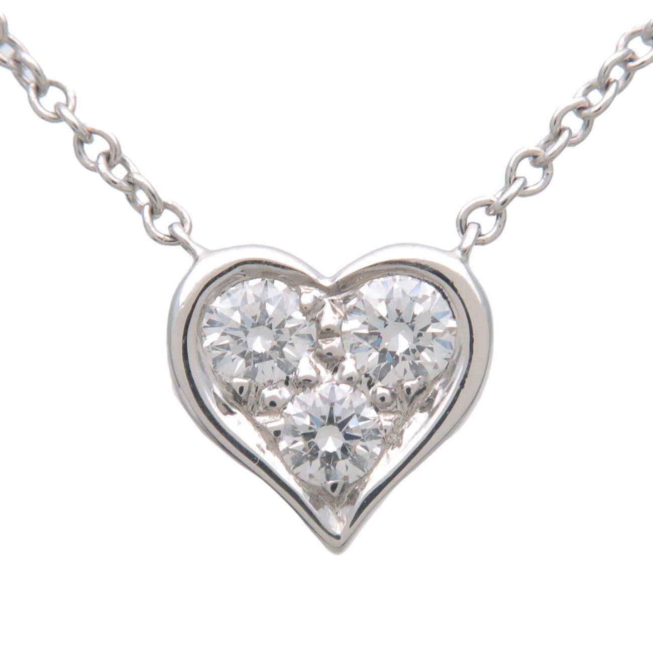 Tiffany&Co.-Sentimental-Heart-3P-Diamond-Necklace-PT950-Platinum