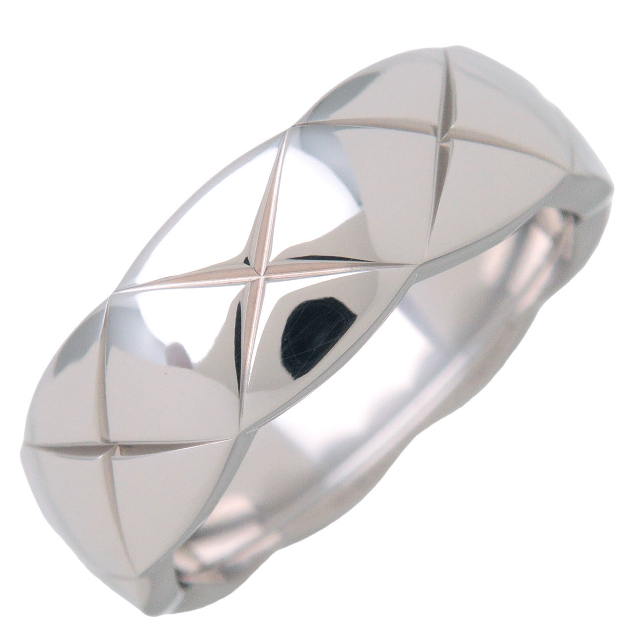 CHANEL-COCO-Crush-Ring-Medium-#55-K18WG-White-Gold-US7.5-EU55