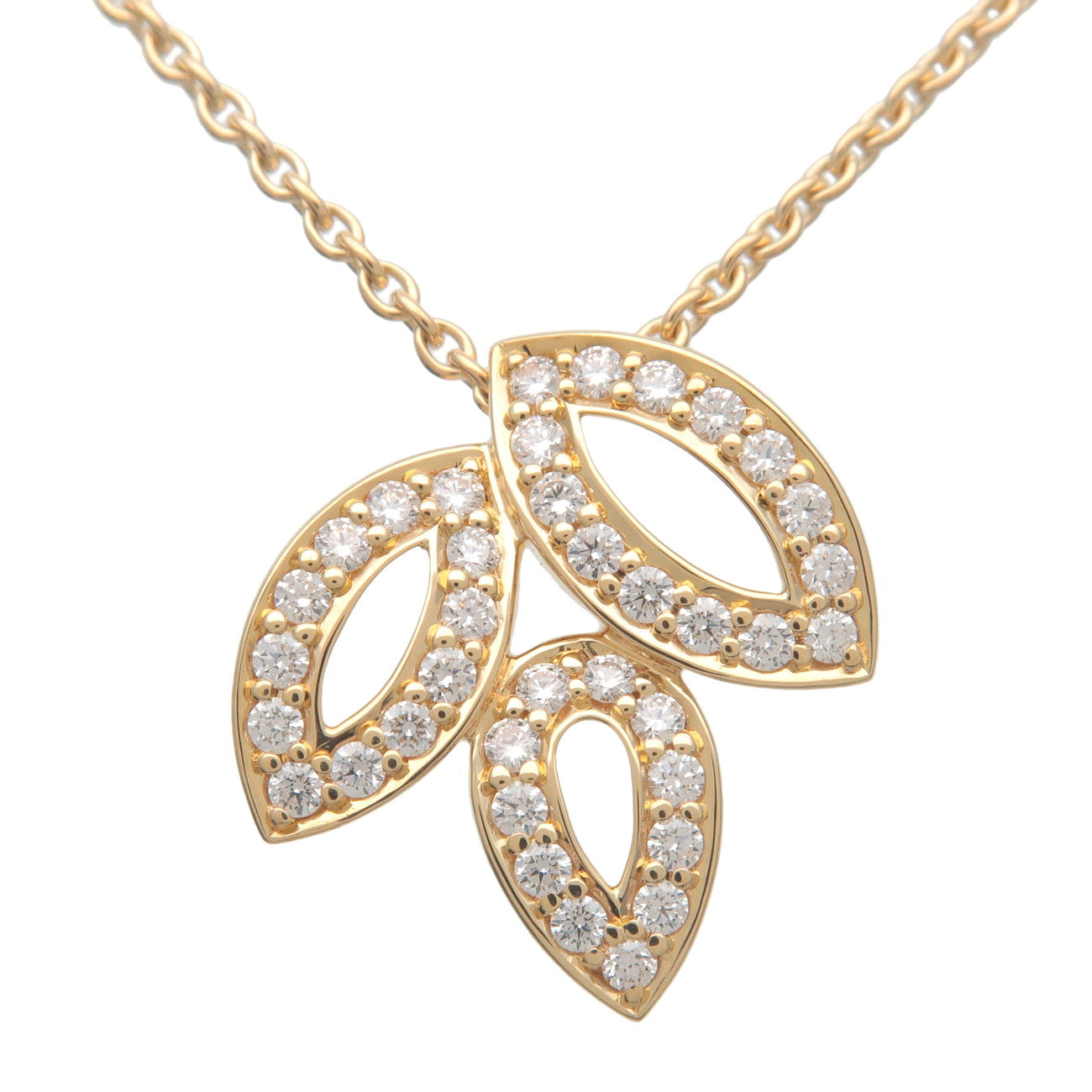 HARRY-WINSTON-Lily-Cluster-Mini-Diamond-Necklace-K18YG-Yellow-Gold