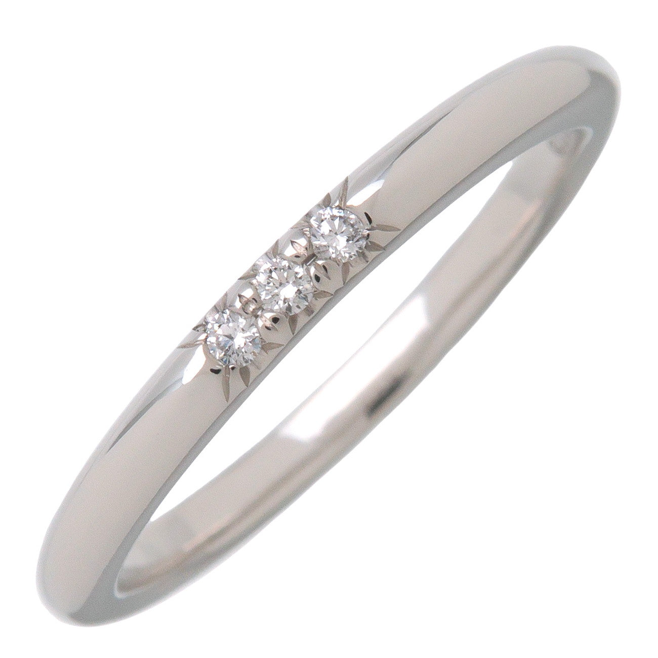 Tiffany-&-Co.-Classic-Band-Ring-3P-Diamond-PT950-Platinum-US5.5