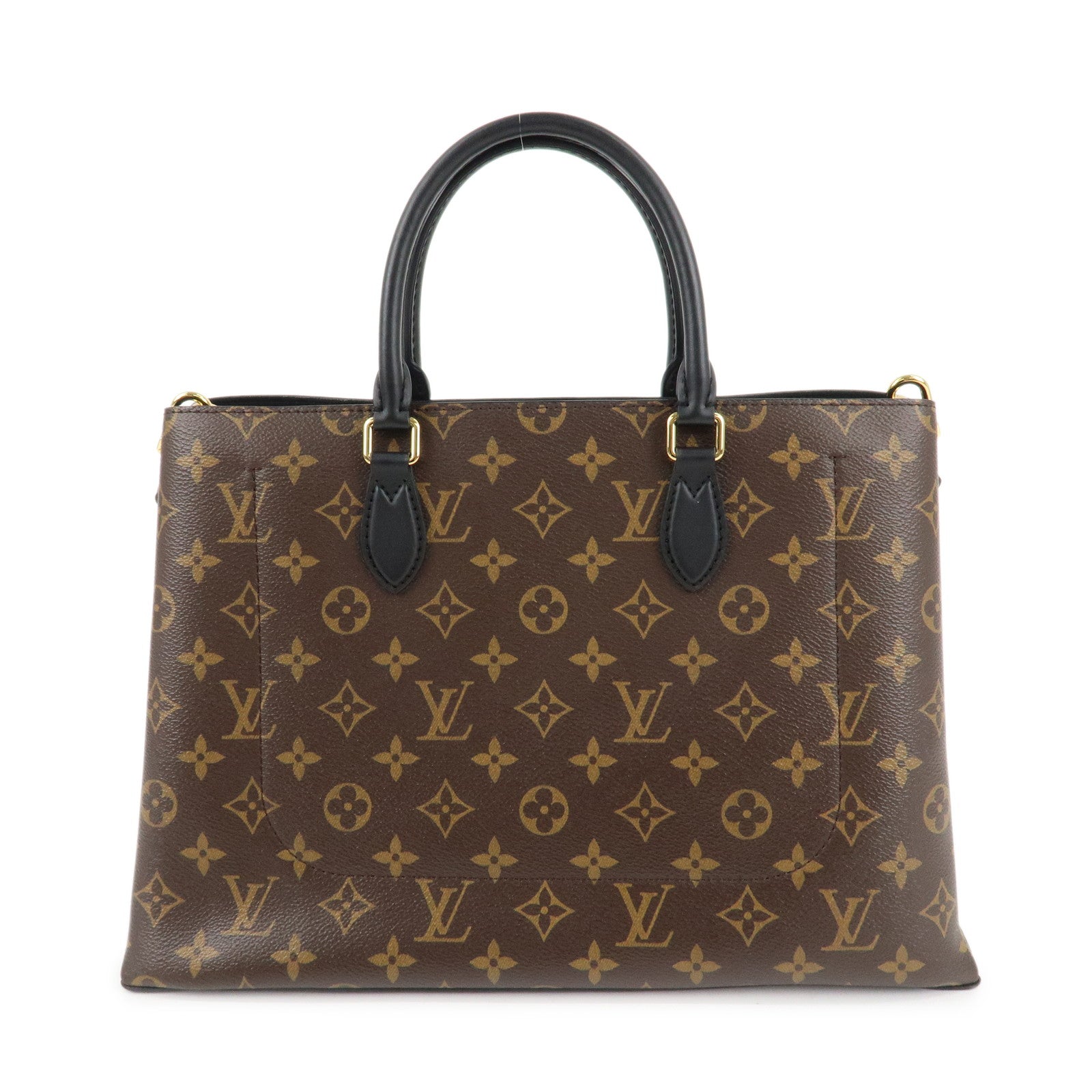 Louis Vuitton Monogram Flower Tote Bag 2Way Bag Noir M43550