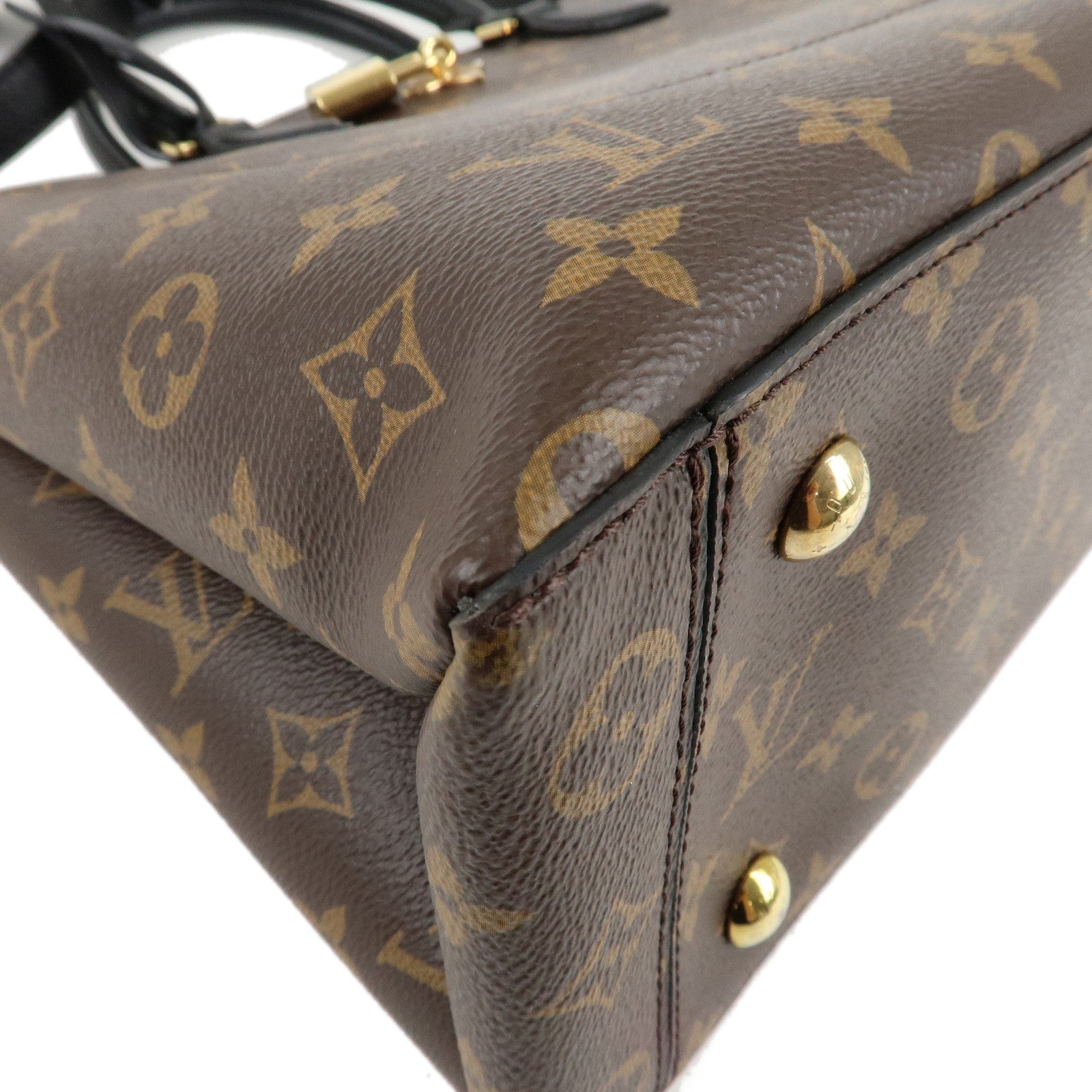 Louis Vuitton Monogram Flower Tote Bag 2Way Bag Noir M43550