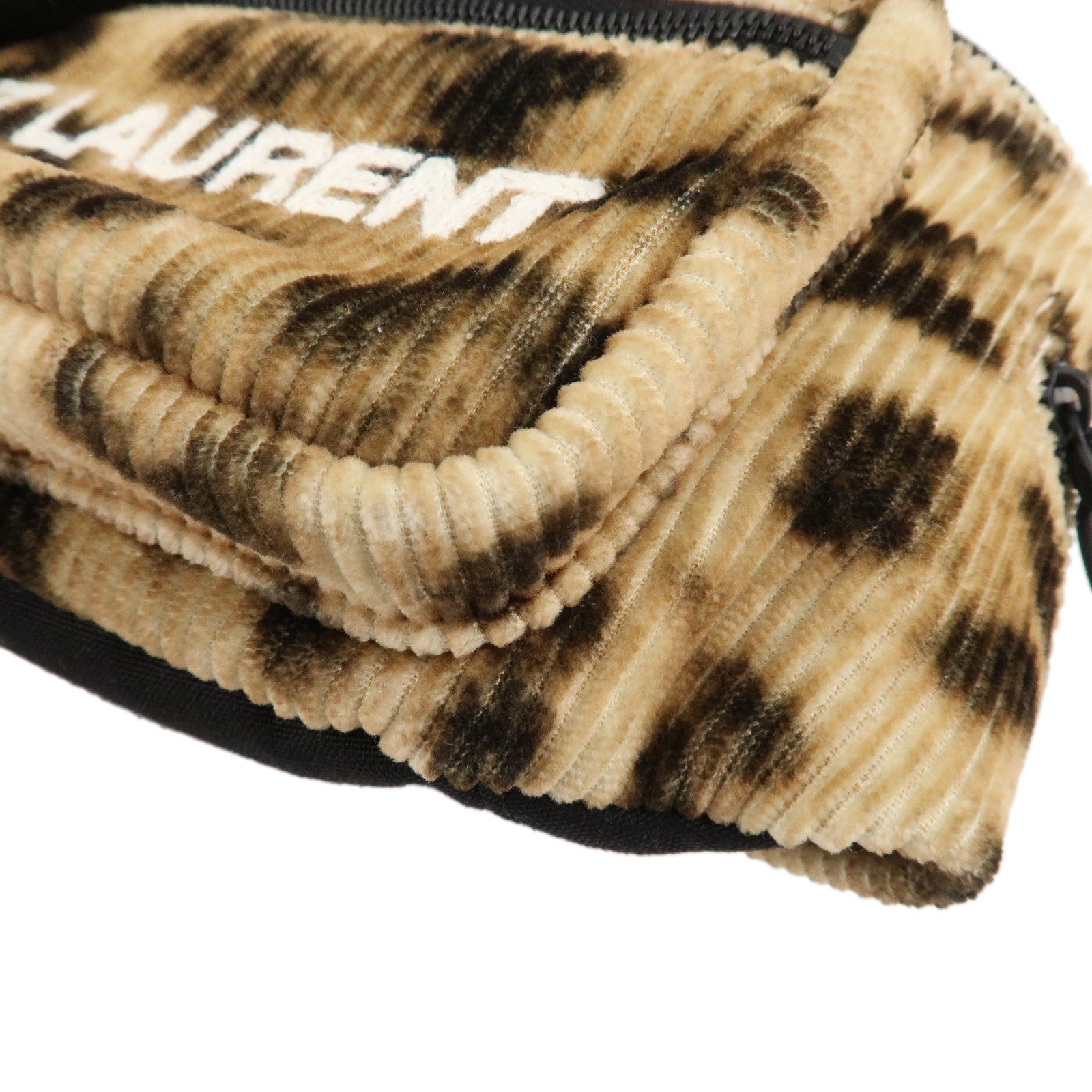 Saint Laurent Paris Cotton Nylon NUXX Body Bag Leopard 581375