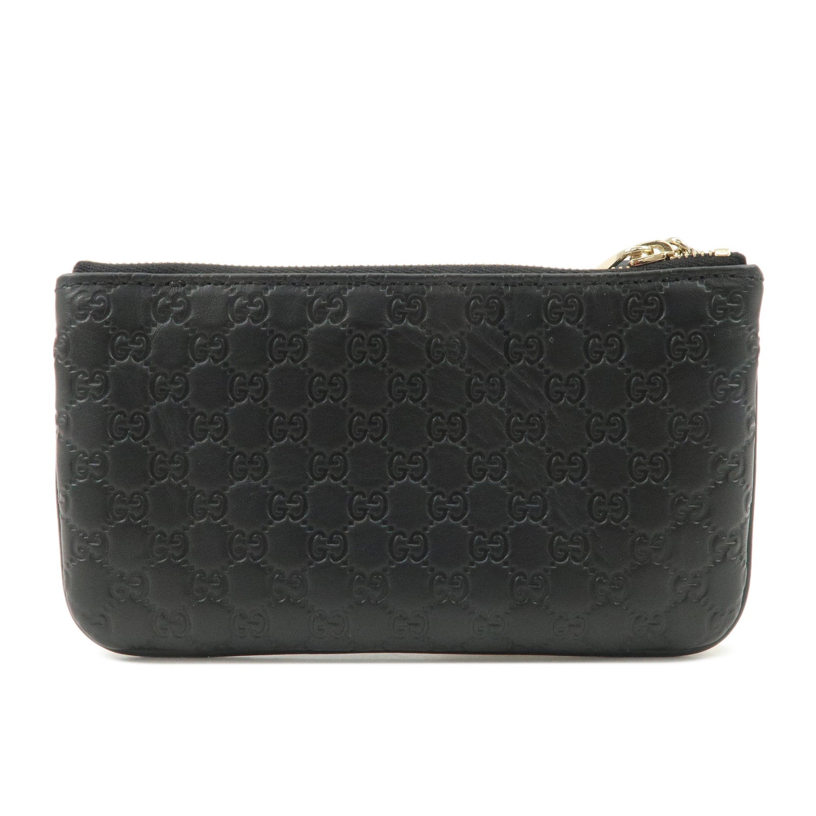 GUCCI Micro Guccissima Leather Coin Case Black 544248