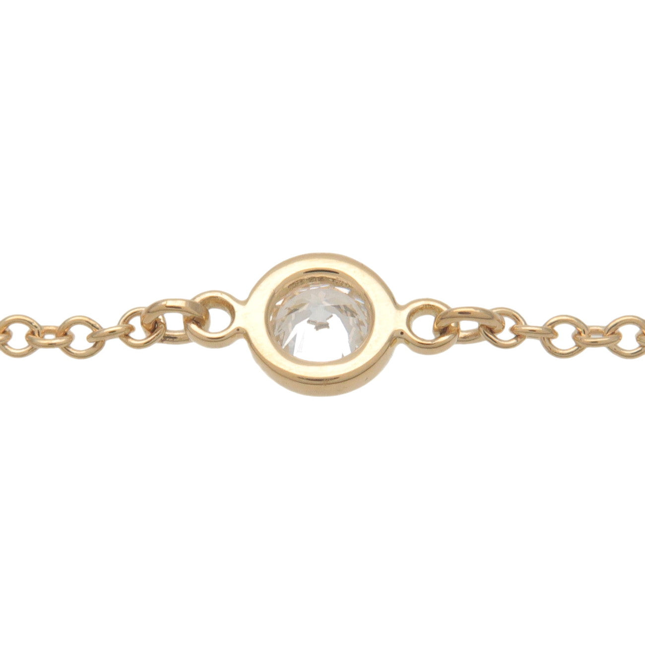 Tiffany&Co. By the Yard 1P Diamond Bracelet 0.08ct K18 Yellow Gold