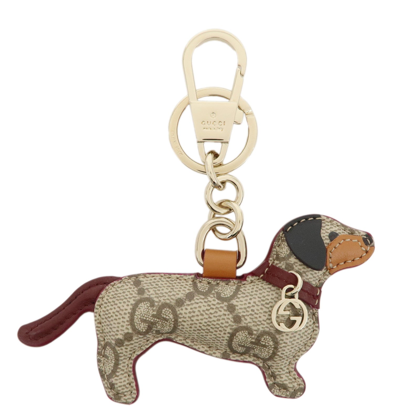 GUCCI-Gucci-Interlocking-G-Dog-Shape-Bag-Charm-Keychain-821812