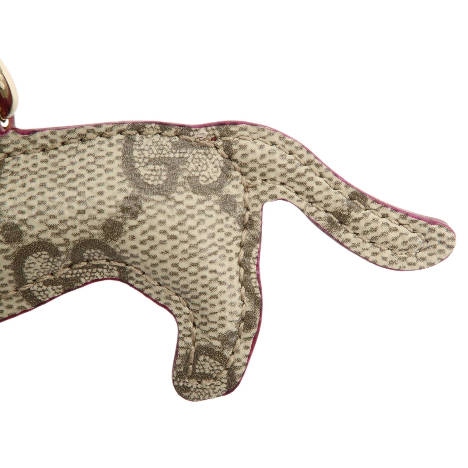 GUCCI Gucci Interlocking G Dog Shape Bag Charm Keychain 821812 Used