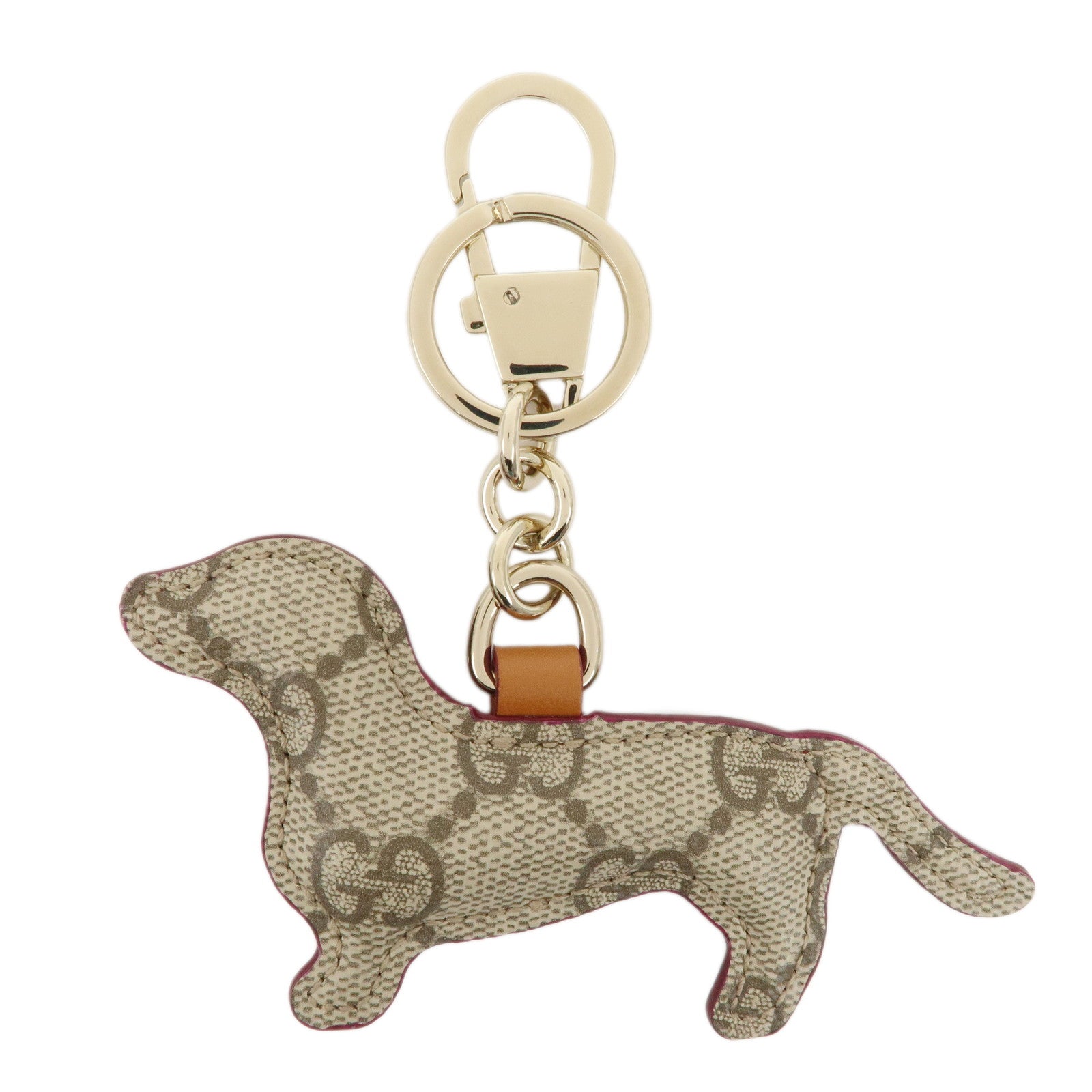 GUCCI Gucci Interlocking G Dog Shape Bag Charm Keychain 821812