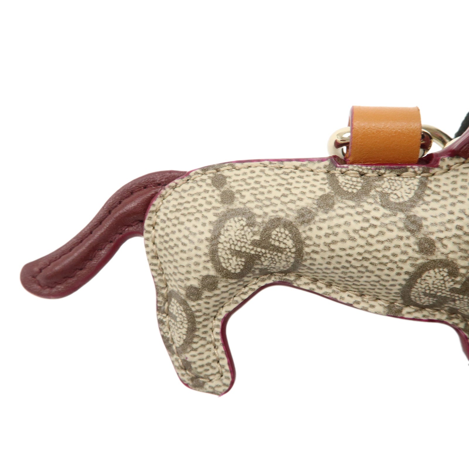 GUCCI Gucci Interlocking G Dog Shape Bag Charm Keychain 821812 Used