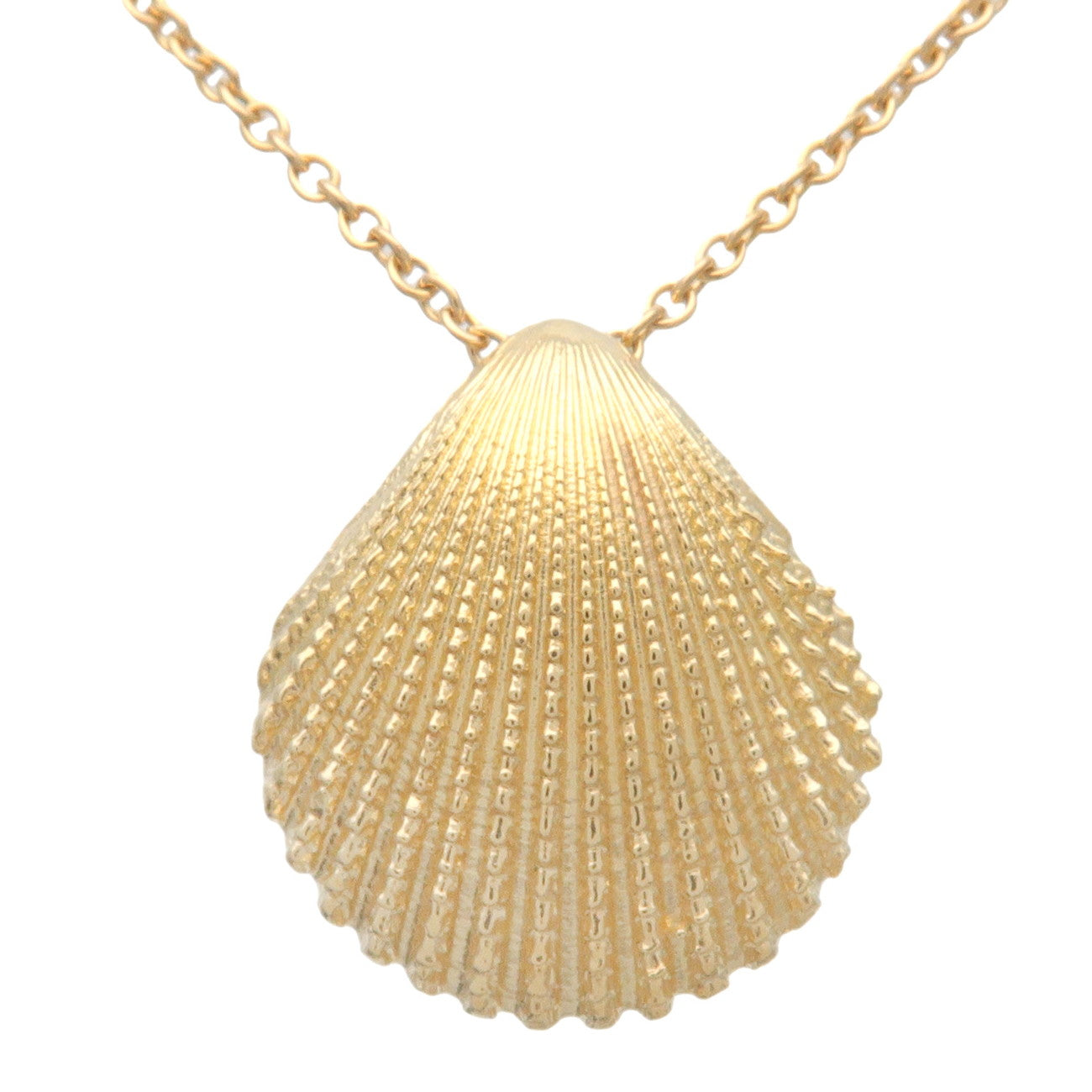 Tiffany&Co.-Shell-Charm-Pendant-Necklace-K18YG-750YG-Yellow-Gold