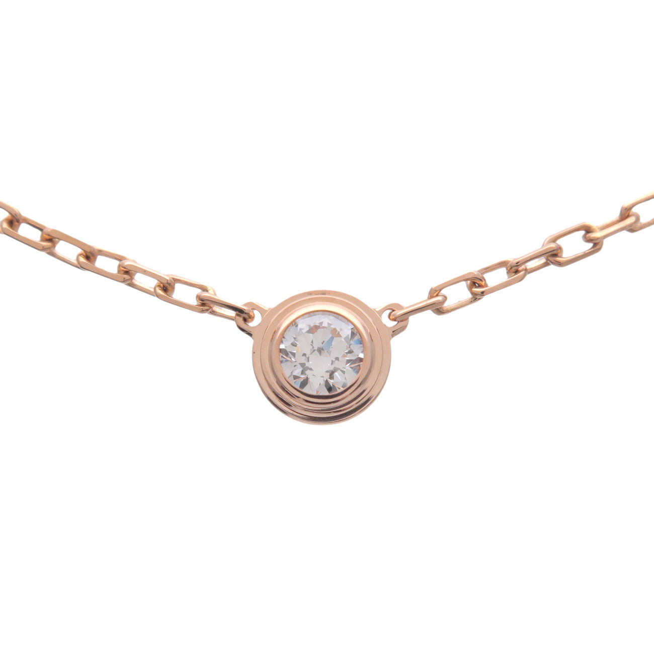 Cartier-Diamants-Leger-Necklace-SM-Diamond-0.09ct-K18-Rose-Gold