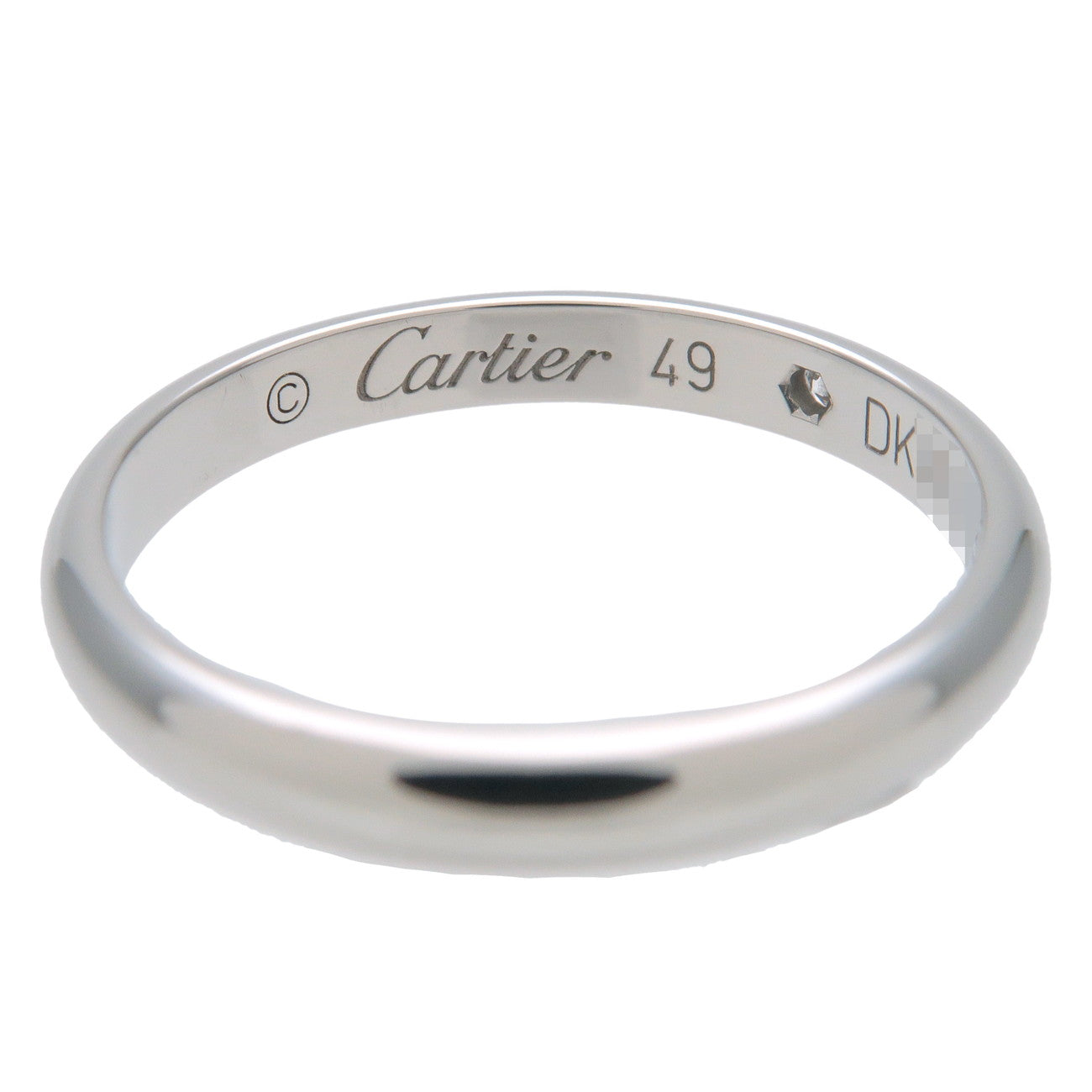 Cartier 1895 Wedding Ring 1P Diamond #49 PT950 Platinum US4.5-5 Used