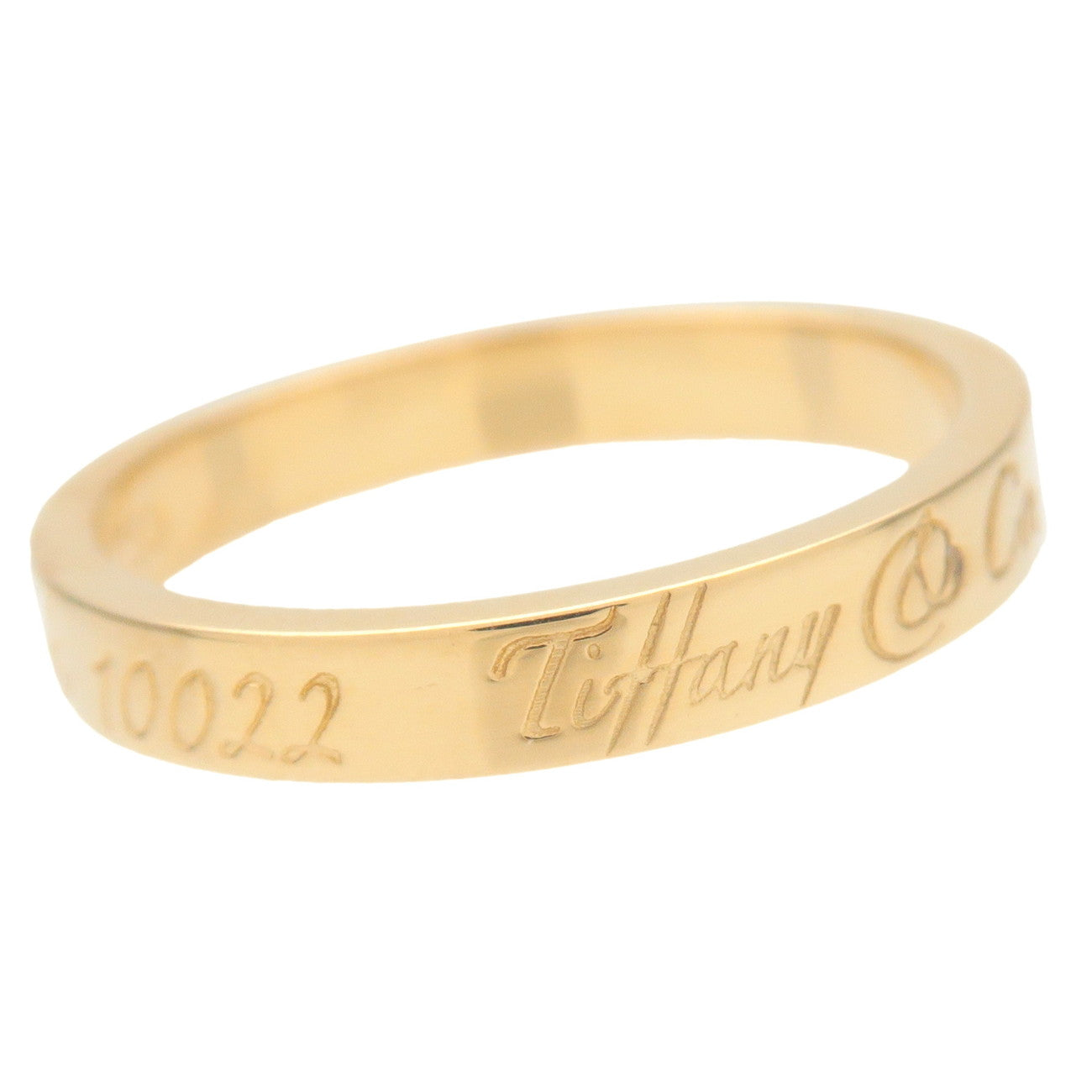 Tiffany&Co. Notes Narrow Ring K18YG Yellow Gold US4-4.5 EU47.5 Used