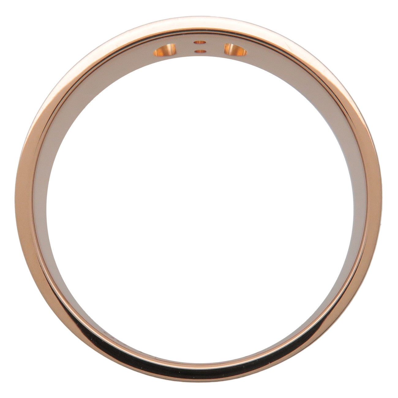 HERMES H Dunkle Diamond Ring PM K18PG Rose Gold #56 US7.5-8 Used