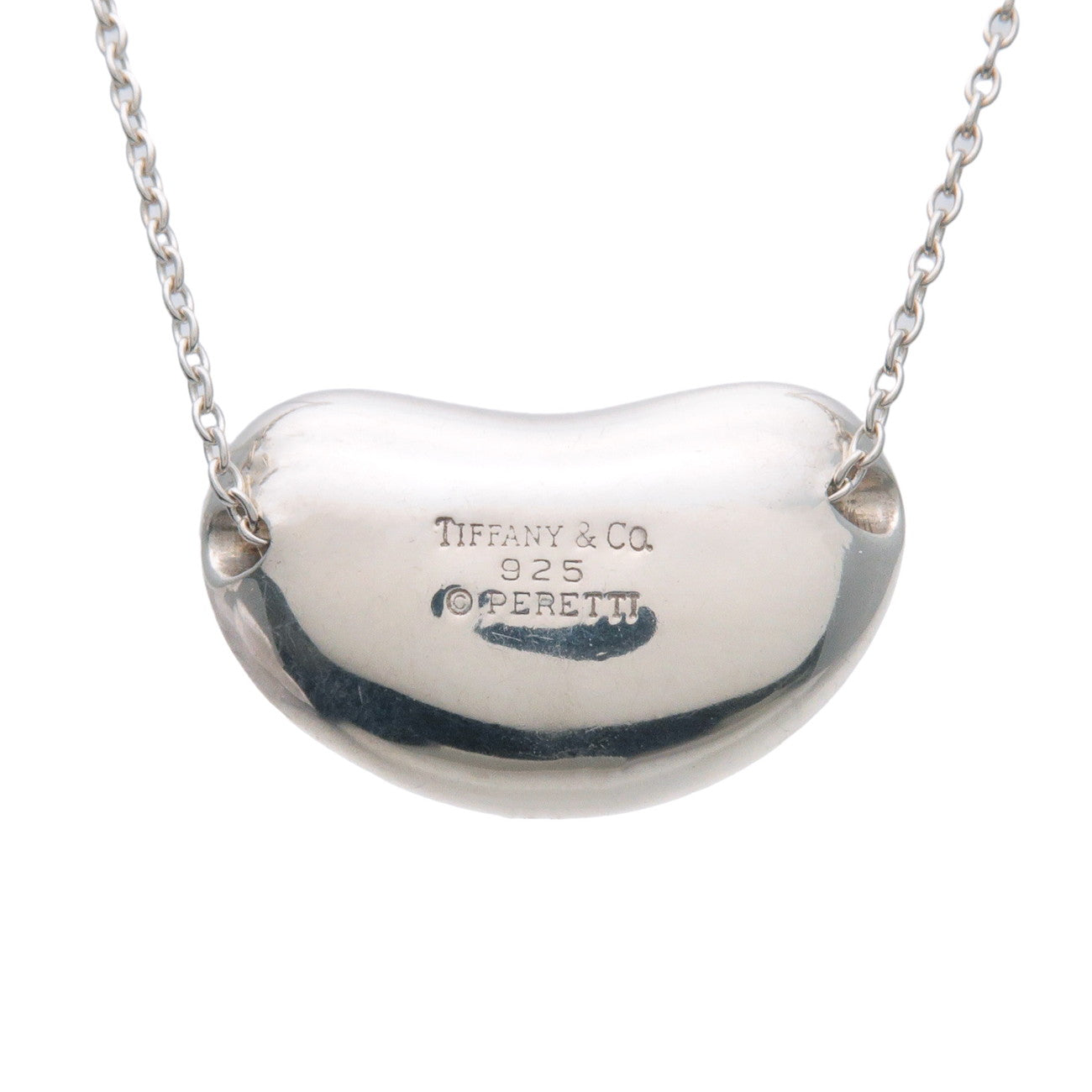 Tiffany&Co. Bean Charm Necklace Medium SV925 Silver Used