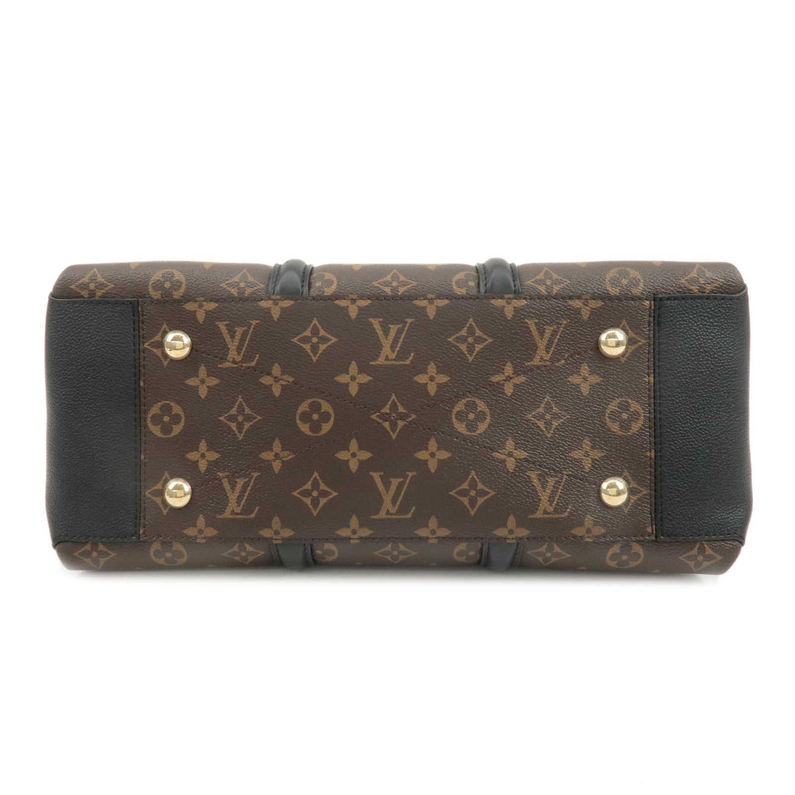 Louis Vuitton Monogram Soufflot NV MM 2Way Hand Bag Brown M44817