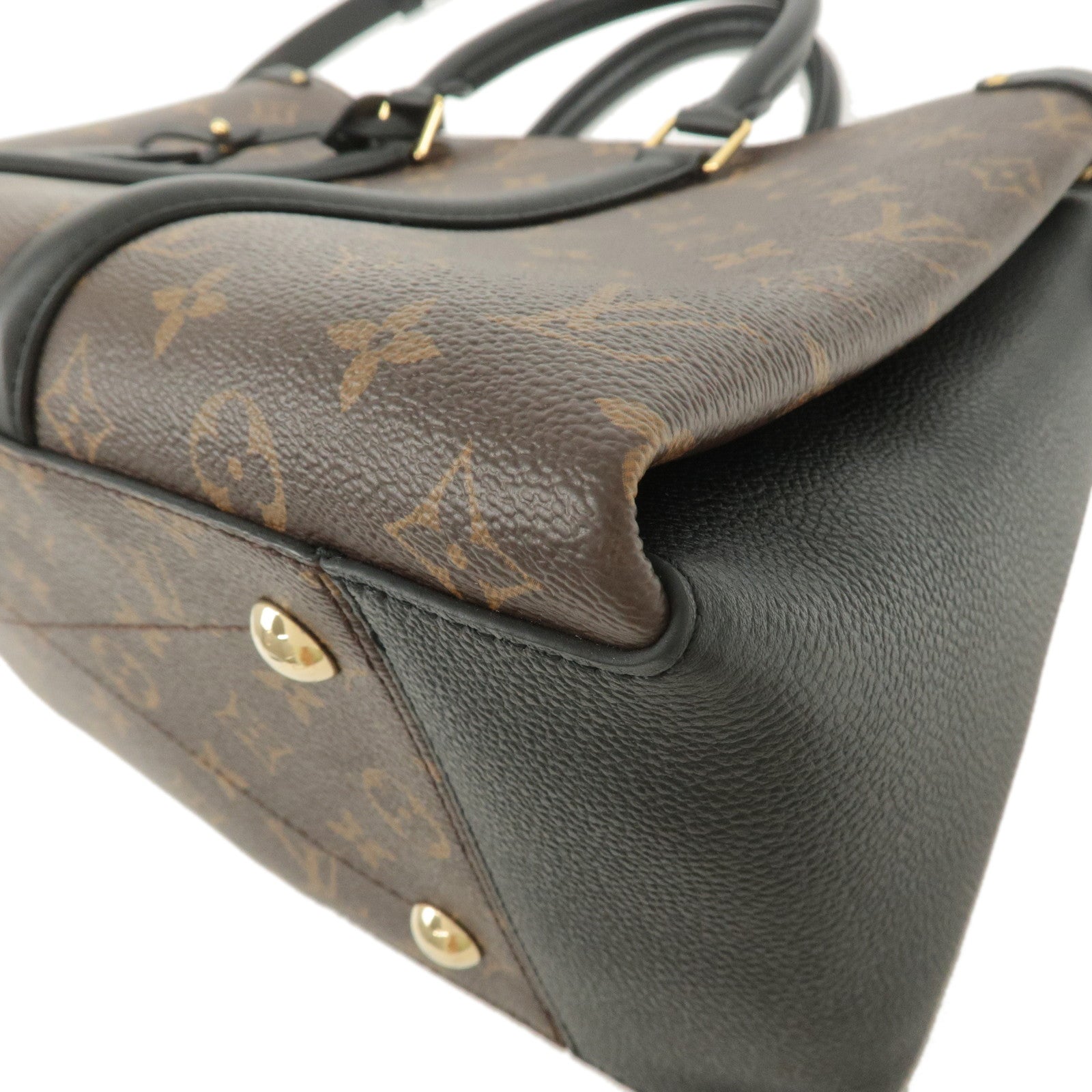 Louis Vuitton Monogram Soufflot NV MM 2Way Hand Bag Brown M44817