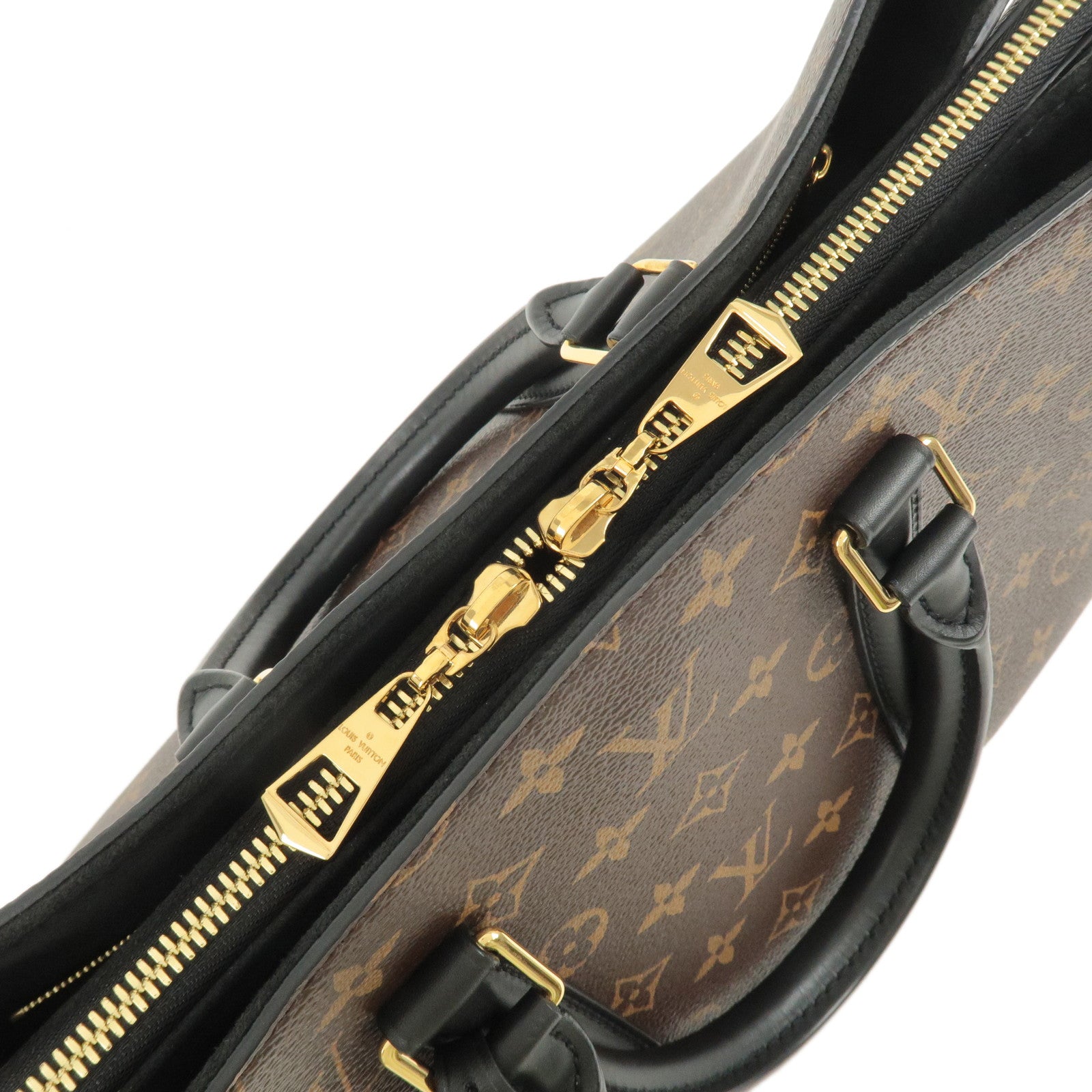 Louis Vuitton Monogram Soufflot NV MM 2Way Hand Bag Brown M44817