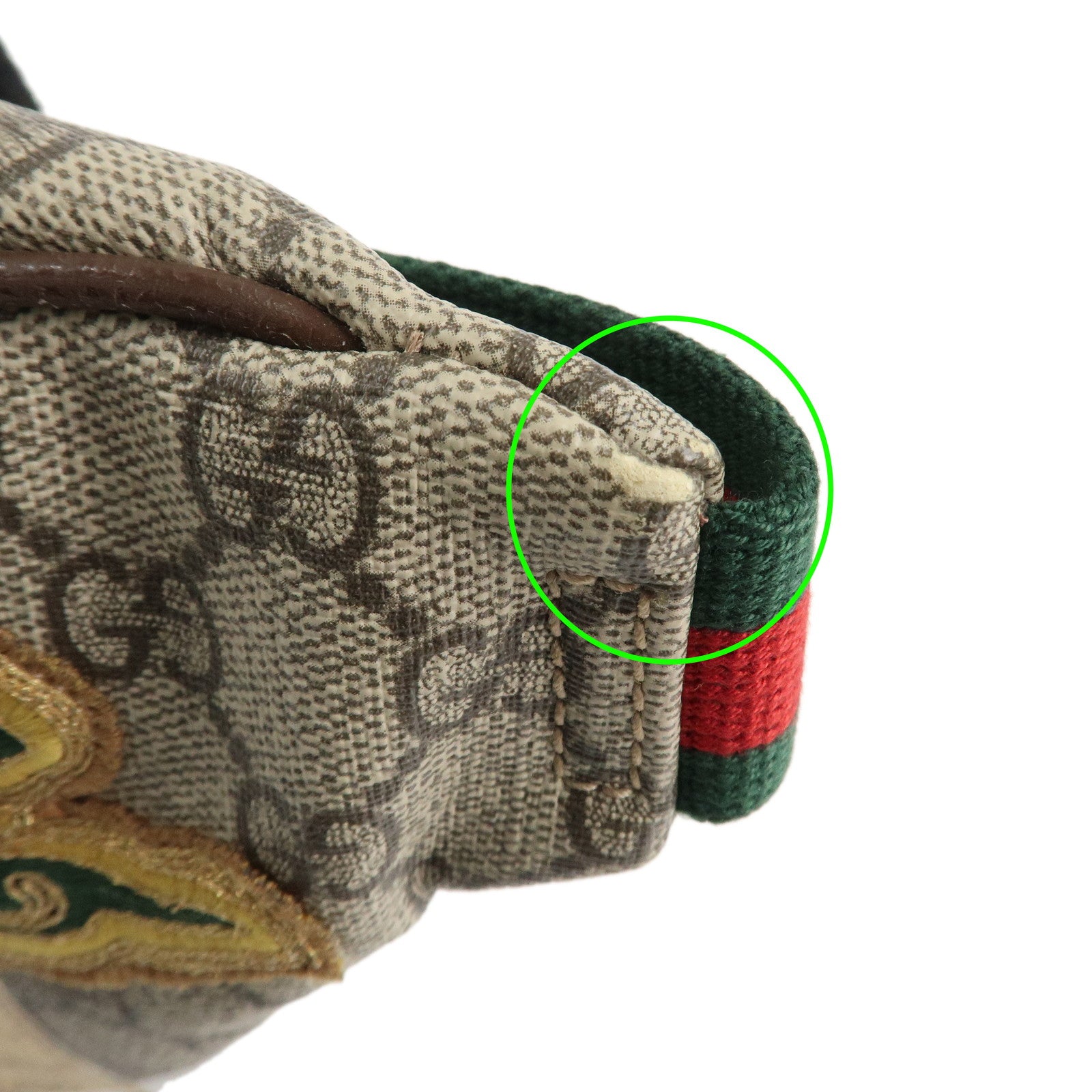 GUCCI Courrier GG Supreme Leather Waist Bag Beige Brown 529711 Used