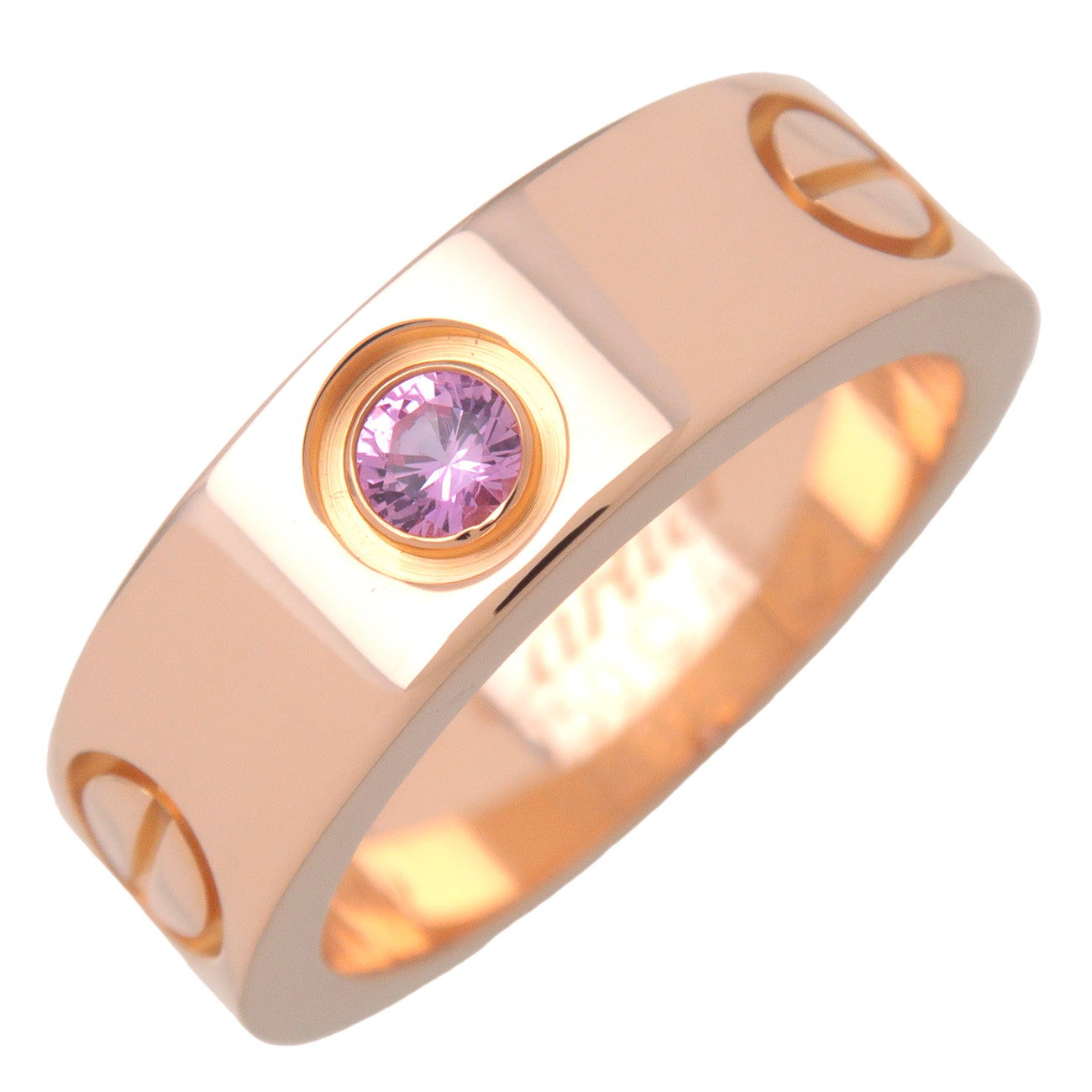 Cartier-Love-Ring-1P-Pink-Sapphire-K18PG-750PG-Rose-Gold-#48