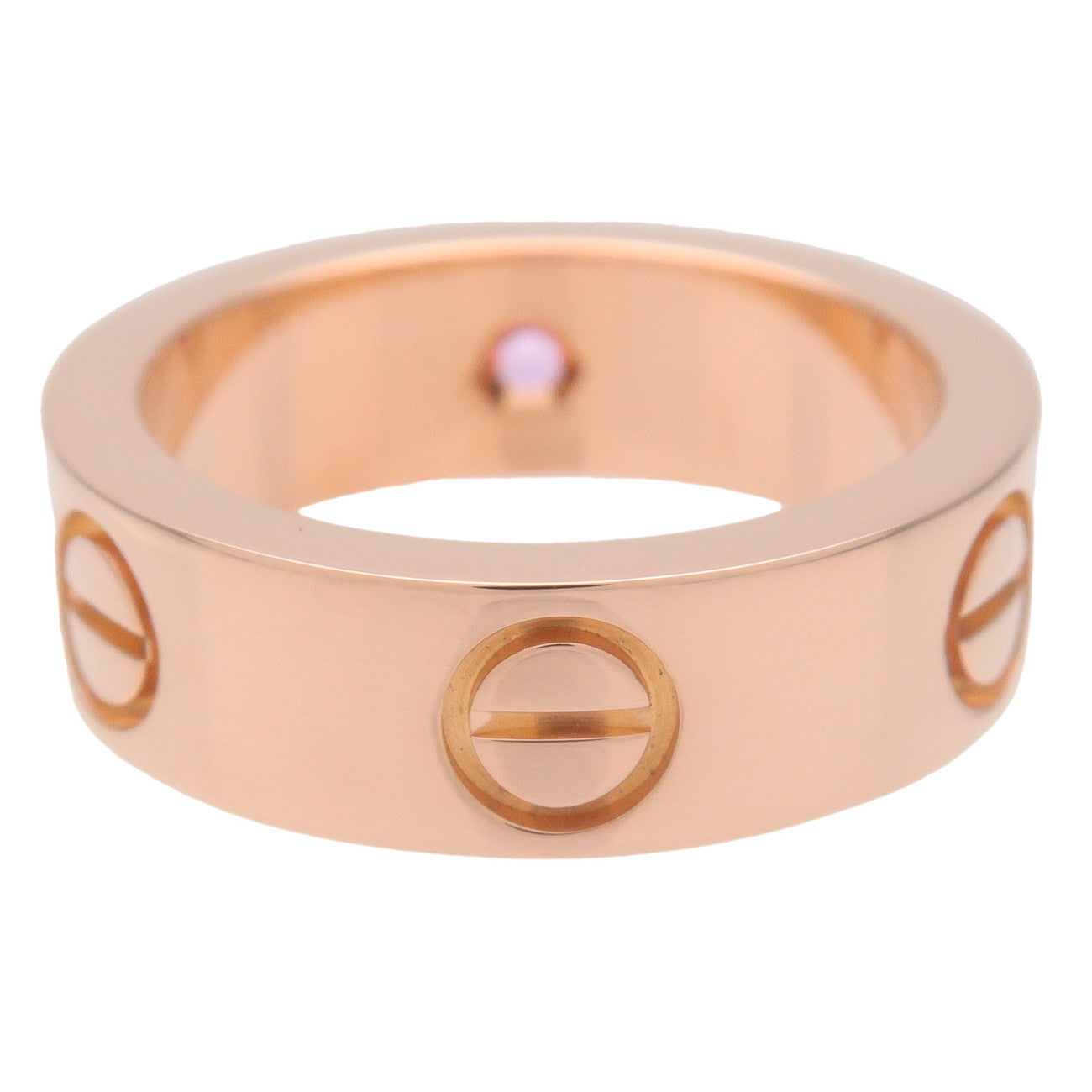 Cartier Love Ring 1P Pink Sapphire K18PG 750PG Rose Gold #48 Used