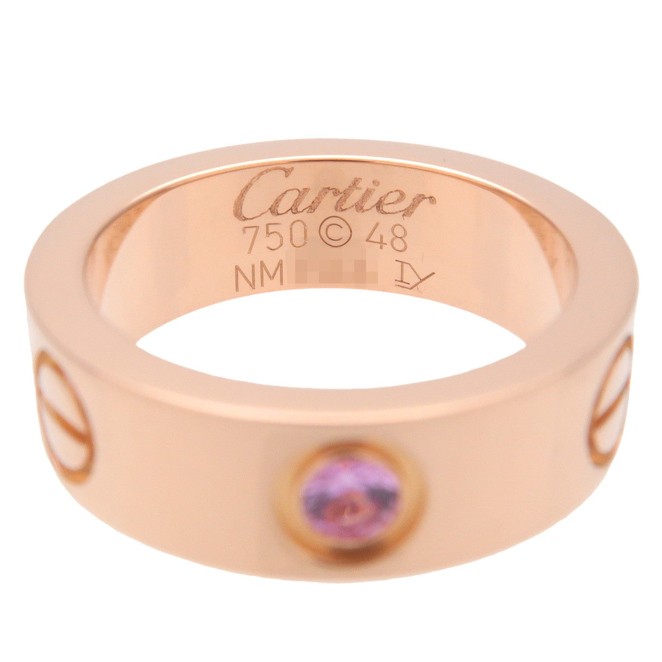 Cartier Love Ring 1P Pink Sapphire K18PG 750PG Rose Gold #48 Used