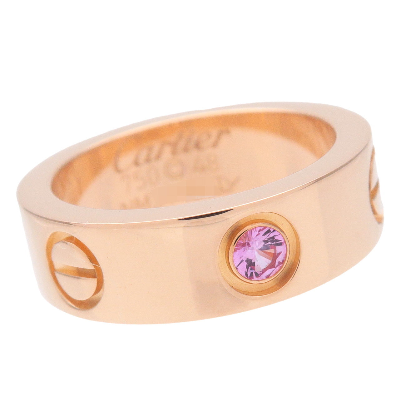 Cartier Love Ring 1P Pink Sapphire K18PG 750PG Rose Gold #48 Used